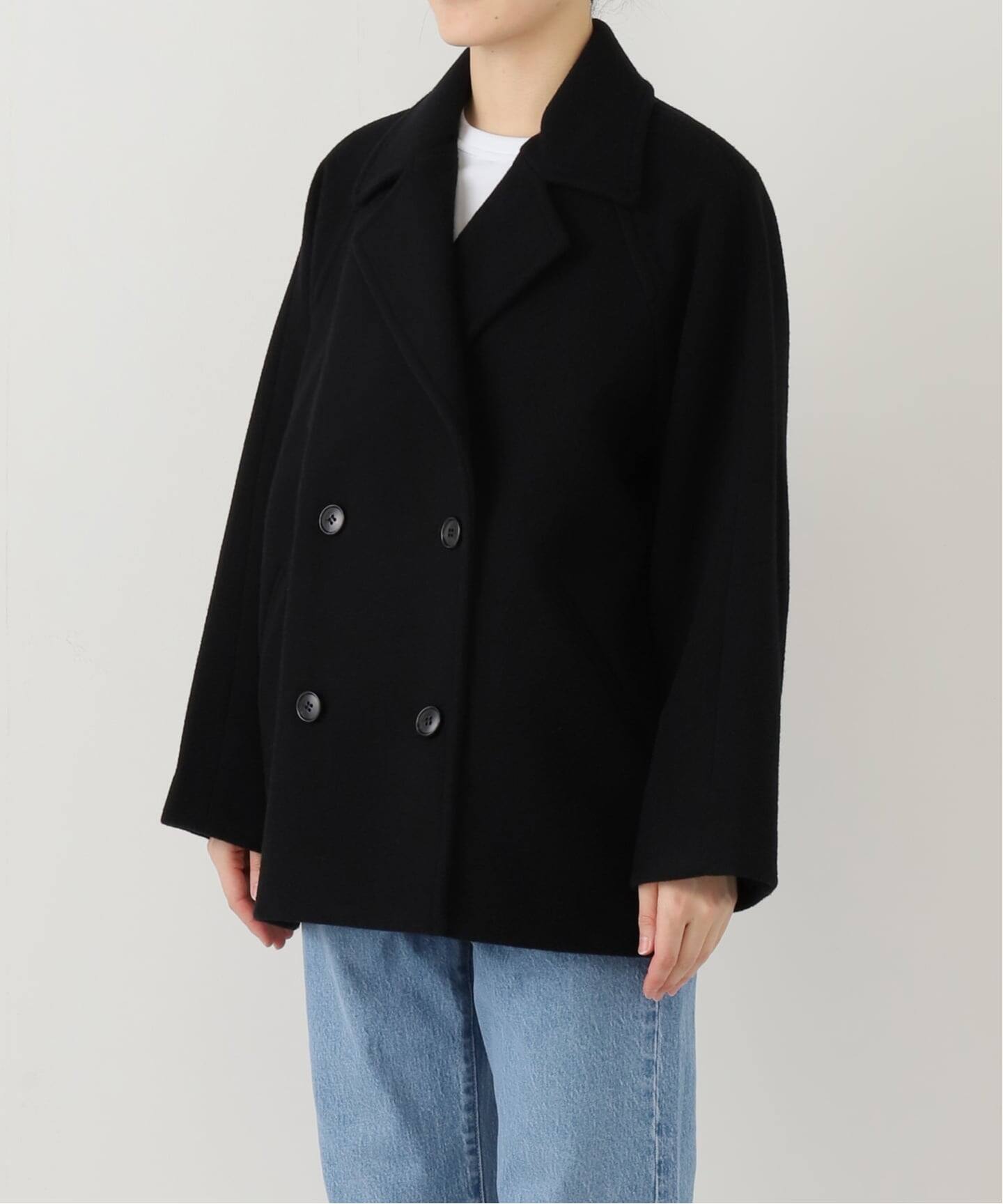 ジャーナルスタンダードレリューム尾州ウールショートPコートサイズ38クロ WEB限定追加》尾州ウールショートPコート（ピーコート）｜JOURNAL