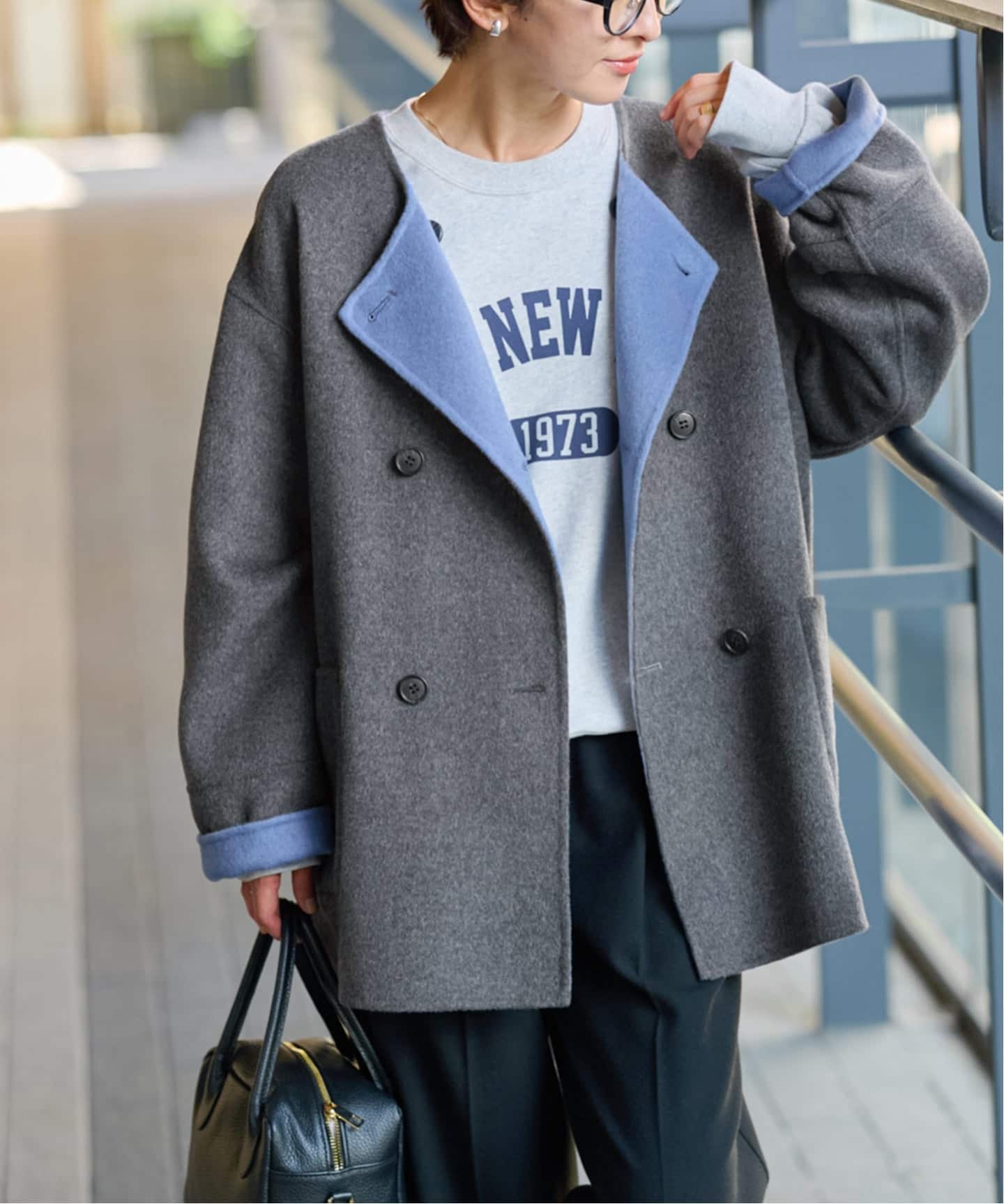 ♡新品♡ タグ付き JOURNAL STANDARD relume コート 予約 / 新色》リバーシブルノーカラーショートコート（ノー