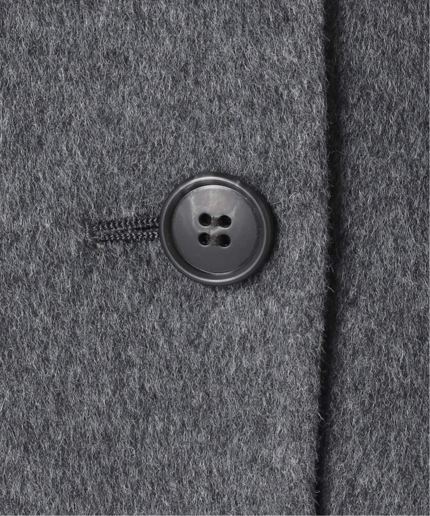 新色》リバーシブルノーカラーショートコート（ノーカラーコート