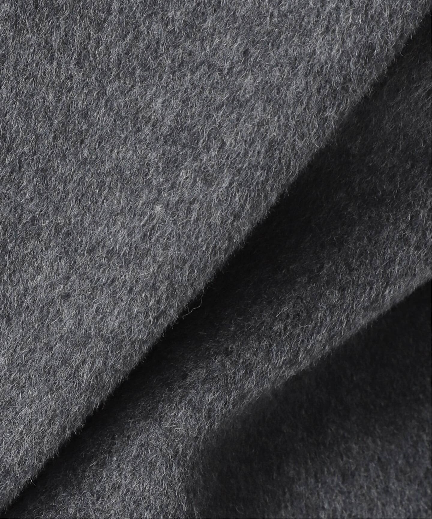 新色》リバーシブルノーカラーショートコート（ノーカラーコート