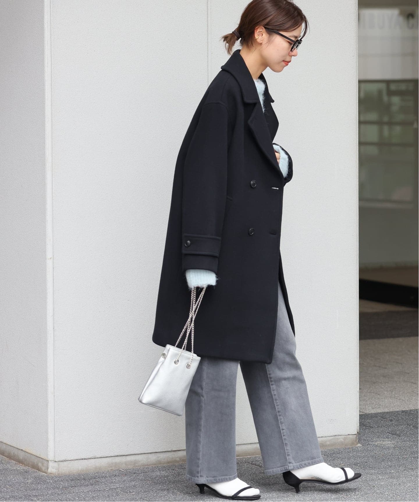 追加予約》ピュアラムロングコクーンコート（ピーコート