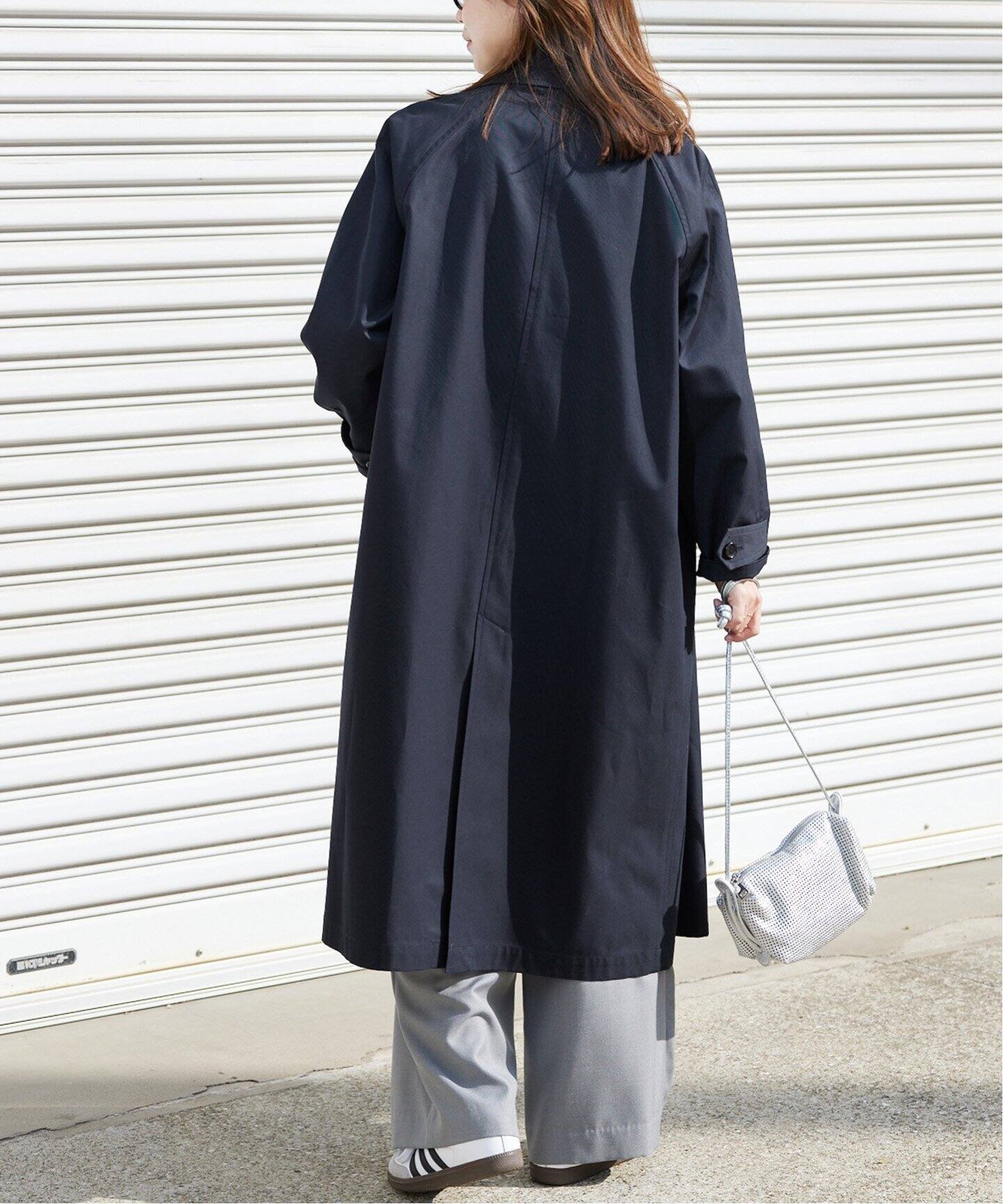 ★本日のみ値下げ★スーピマコットンステンカラーコート　ネイビー　36 スーピマコットンステンカラーコート｜nest Robe / CONFECT