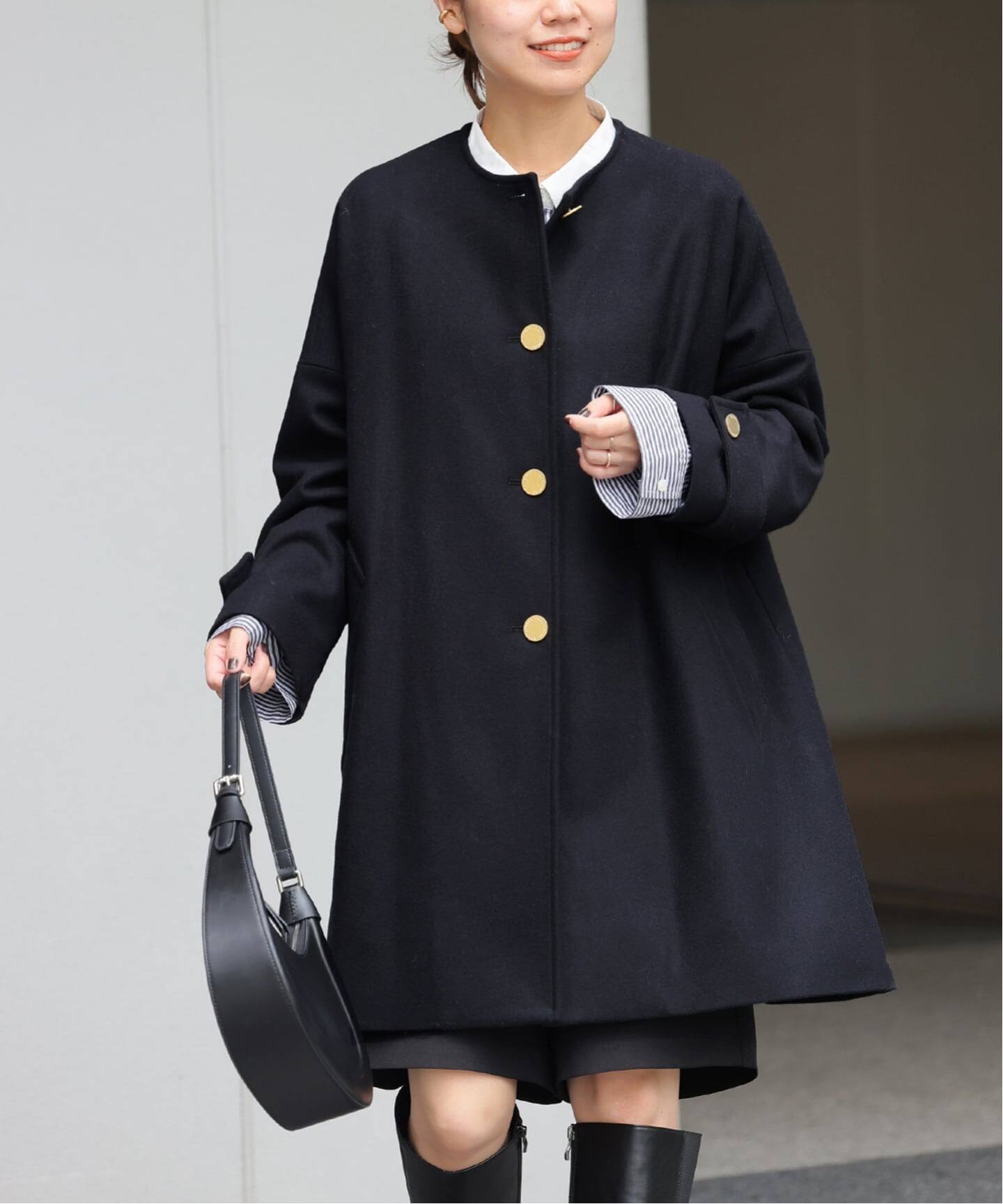 追加》別注【Traditional Weatherwear】MALTON N/C：ノーカラーコート 