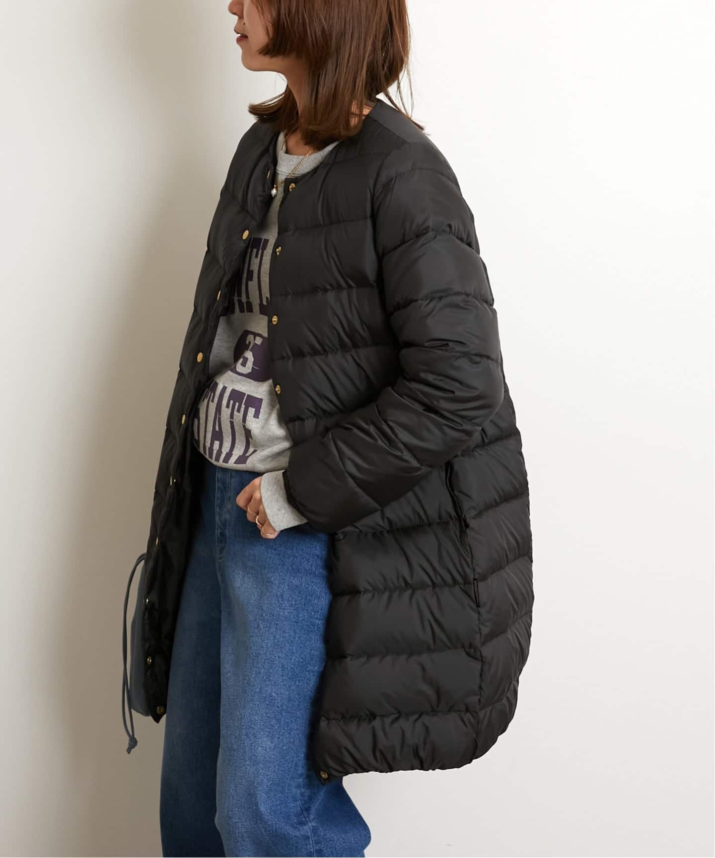 トラディショナルウェザーウェア ARKLEY ロングダウンコート ブラック 34 ARKLEY LONG DOWN PACKABLE アークリー ロング ダウン