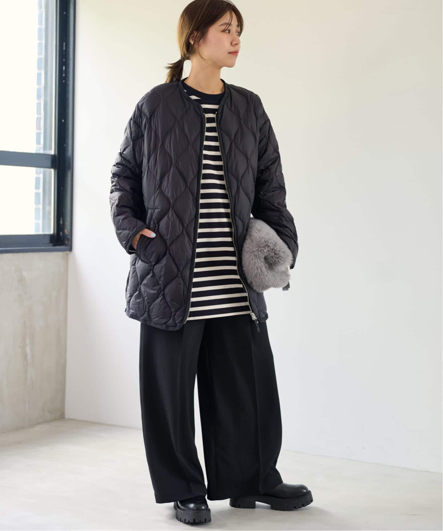 TAION / タイオン RELUME ミリタリーダウンジャケット ブラック 追加4》別注【TAION / タイオン】*RELUME ミリタリーダウンジャケット