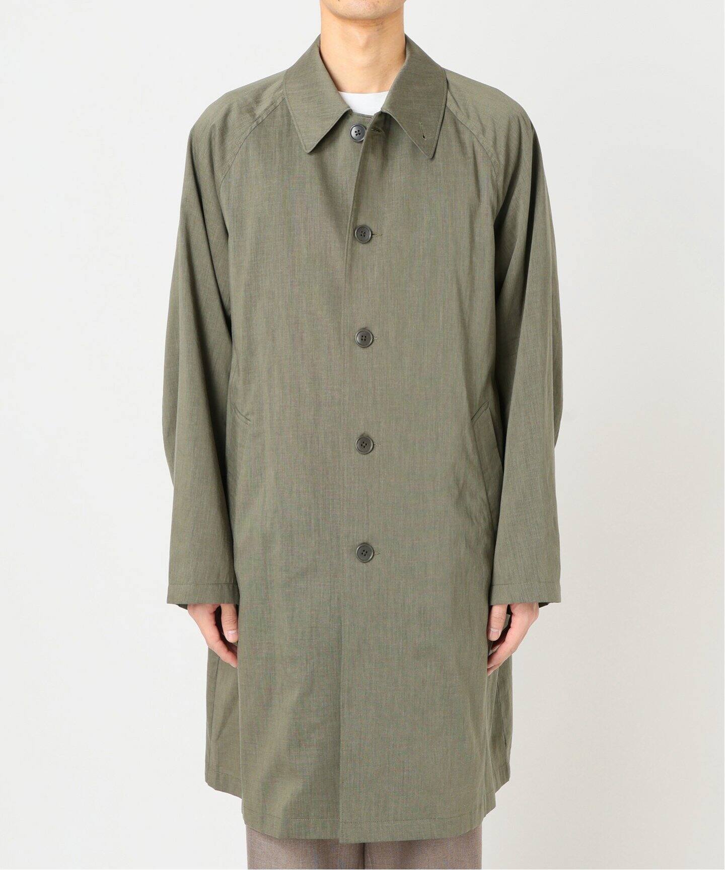 リネン/COOLMAX (R) スプリング バルマカーンコート（ステンカラー