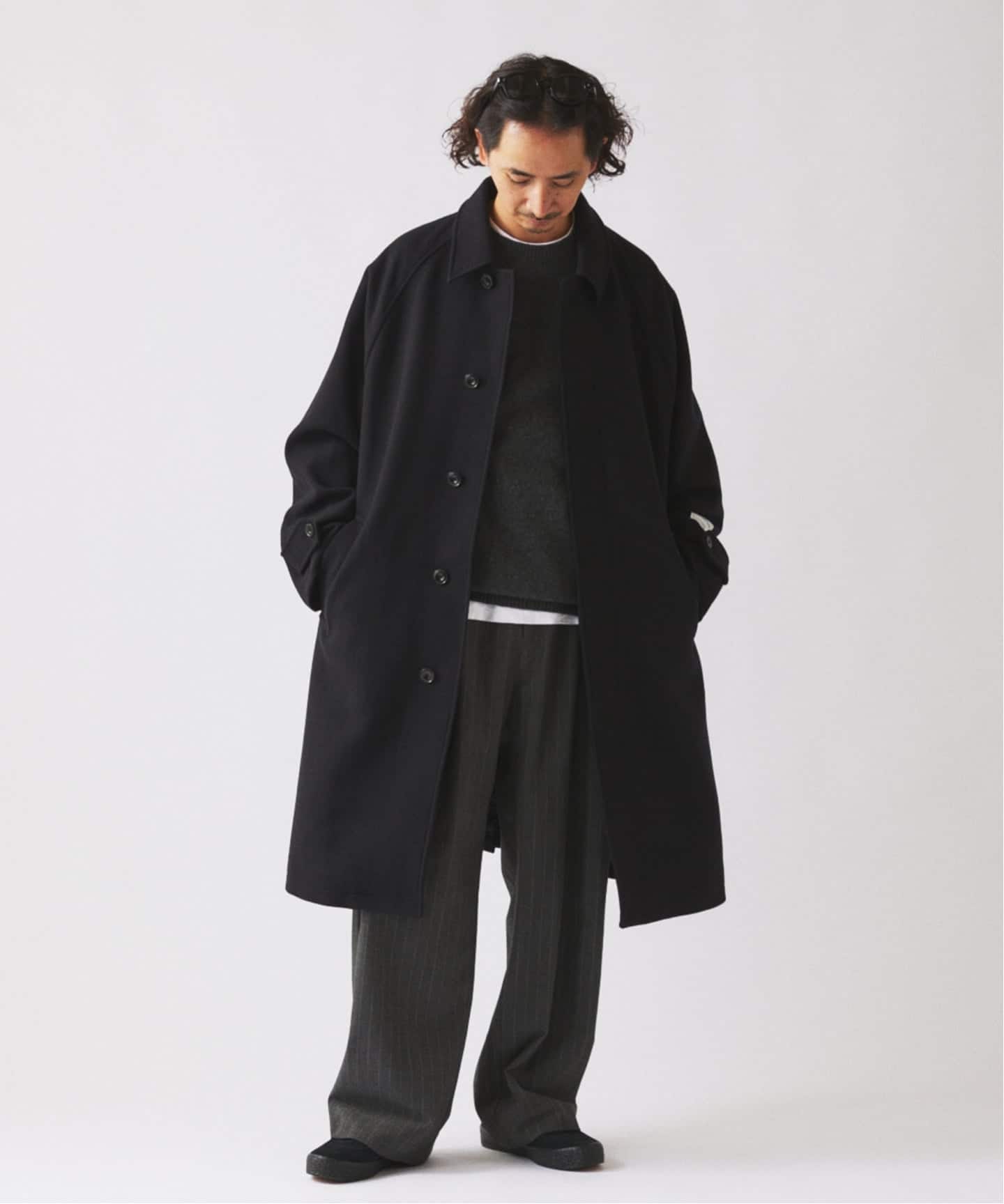 フレンチ メリノウール バルマカーン コート（ステンカラーコート