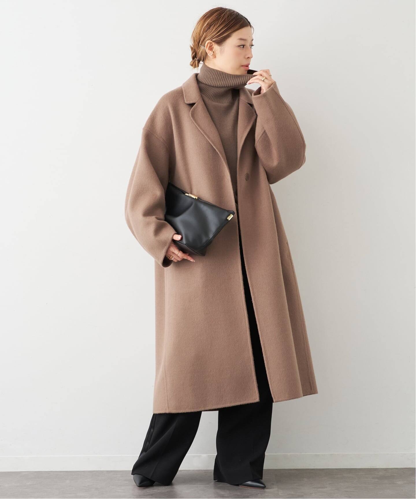 ウールアンゴラリバーコート ベージュ ロングコート 予約》*ウールアンゴラ リバーコート（チェスターコート）｜Deuxieme