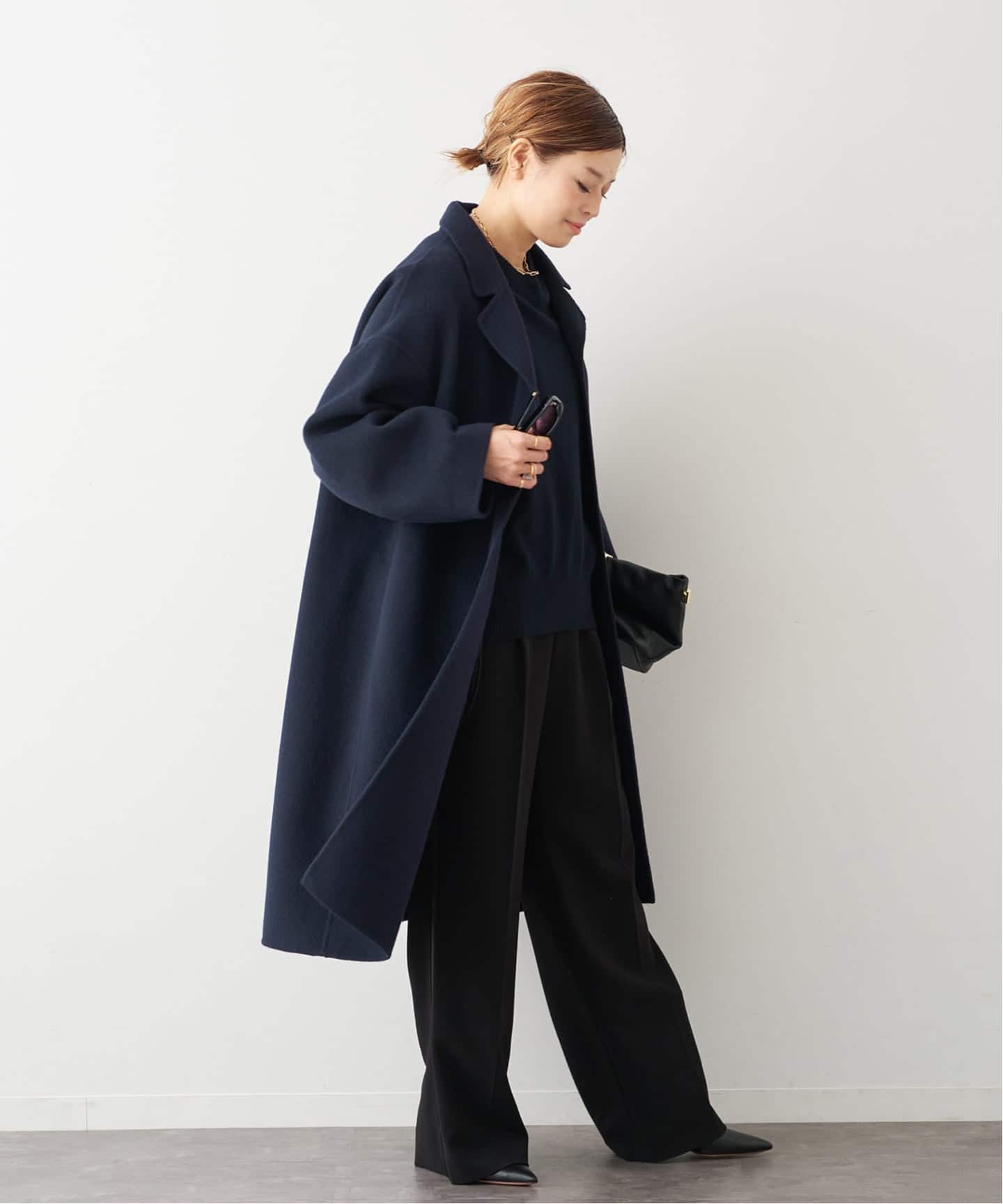 Deuxieme Classe ウールアンゴラリバーコート　ネイビー 予約》*ウールアンゴラ リバーコート（チェスターコート）｜Deuxieme