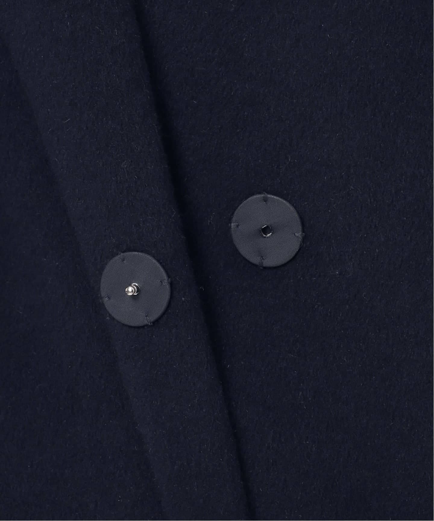 今季美品☆Deuxieme Classeウールアンゴラリバーコート ネイビー 予約》*ウールアンゴラ リバーコート（チェスターコート