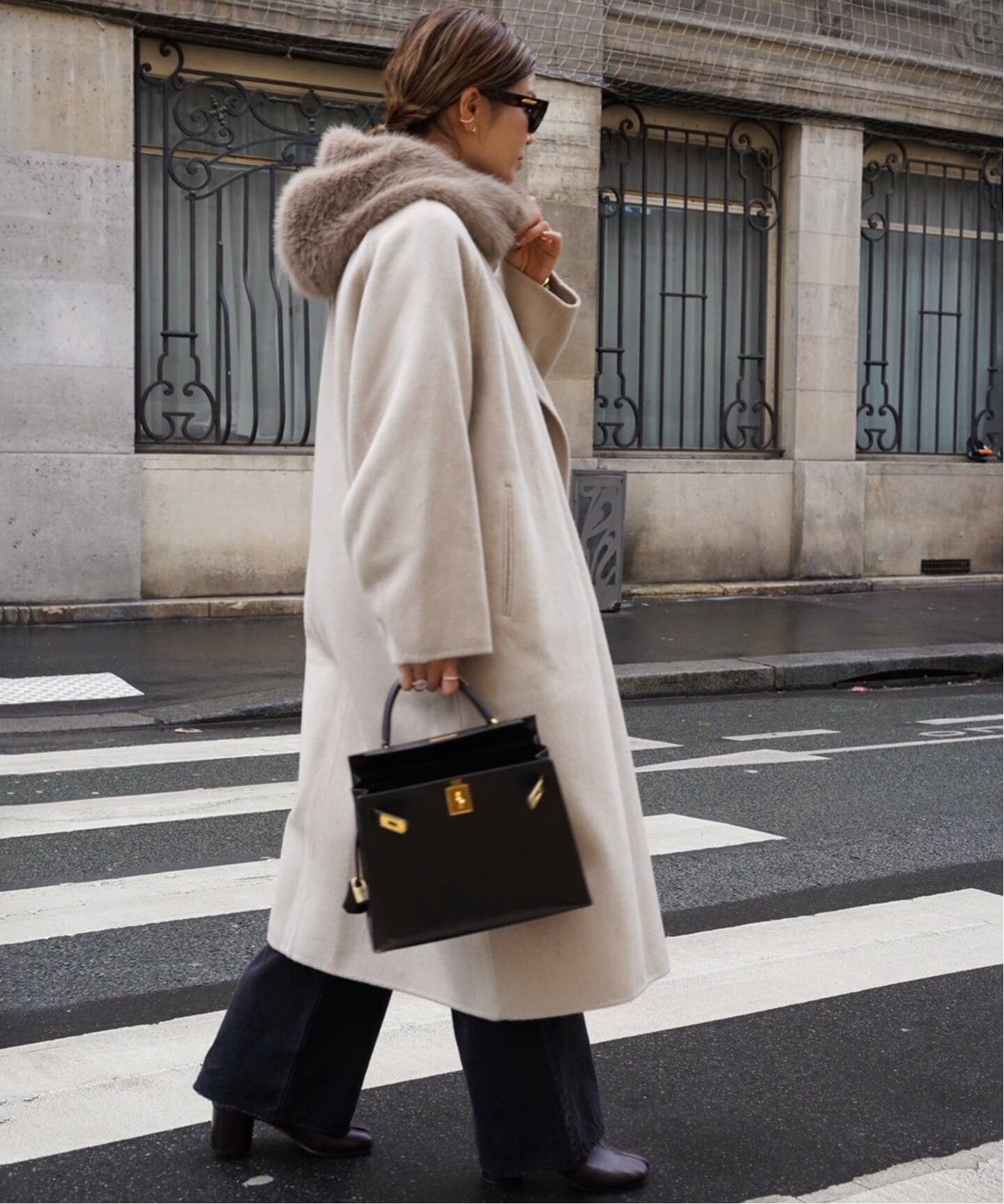 ウールアンゴラ ノーカラーコート（ノーカラーコート）｜Deuxieme