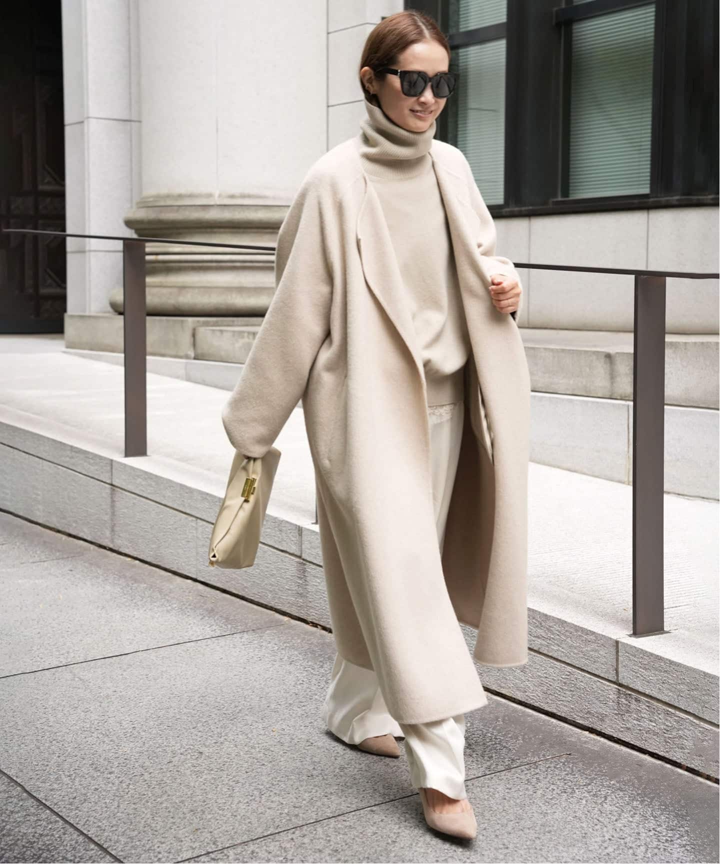 ウールアンゴラ ノーカラーコート（ノーカラーコート）｜Deuxieme