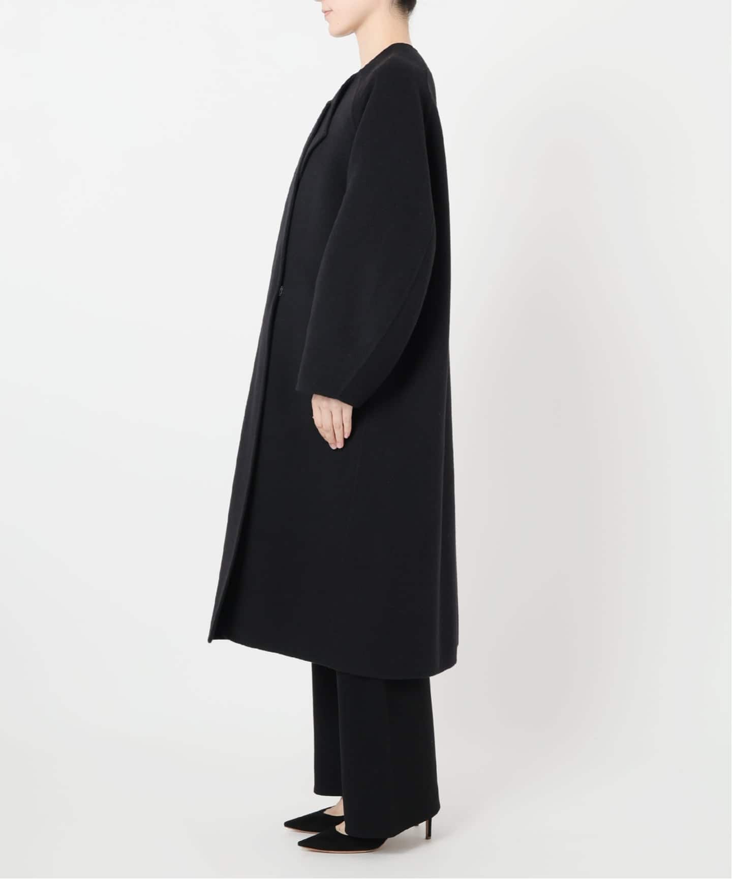 予約》*ウールアンゴラ ノーカラーコート（ノーカラーコート