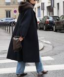 *ウールアンゴラ ノーカラーコート