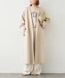 《予約》*ウールアンゴラ ノーカラーコート