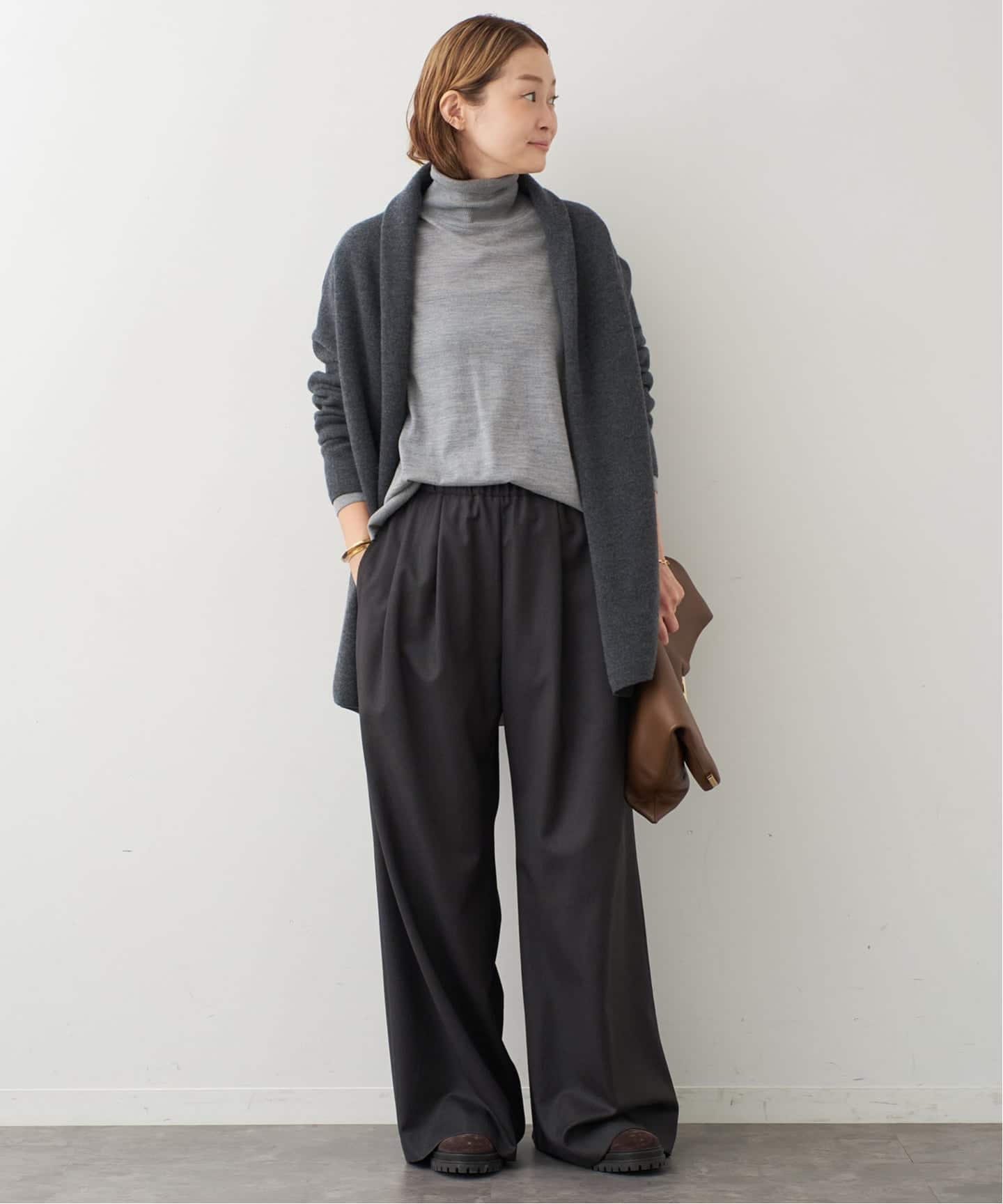 スムース ニットガウン ショートコート（その他ブルゾン