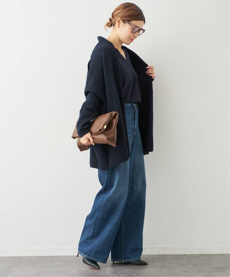 スムース ニットガウン ショートコート（その他ブルゾン／アウター  