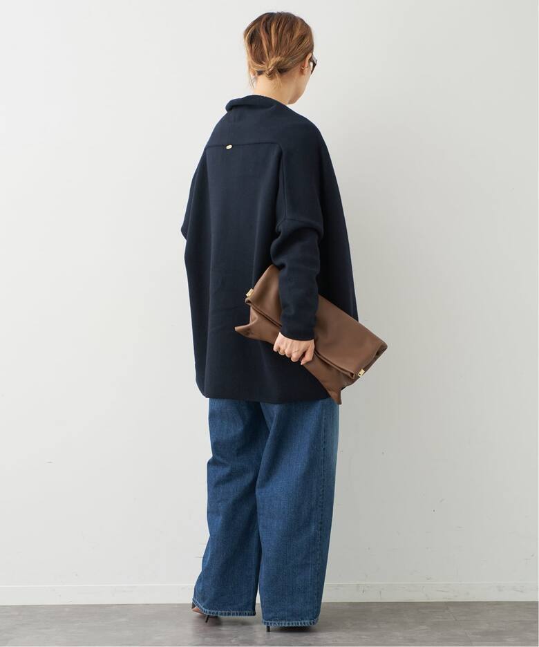 スムース ニットガウン ショートコート（その他ブルゾン／アウター  