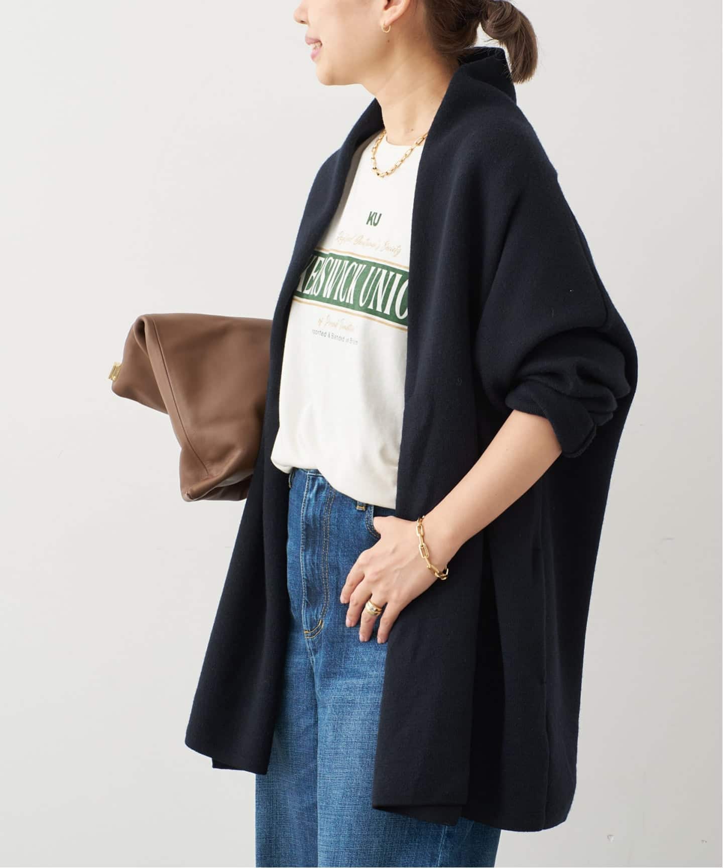 スムース ニットガウン ショートコート（その他ブルゾン