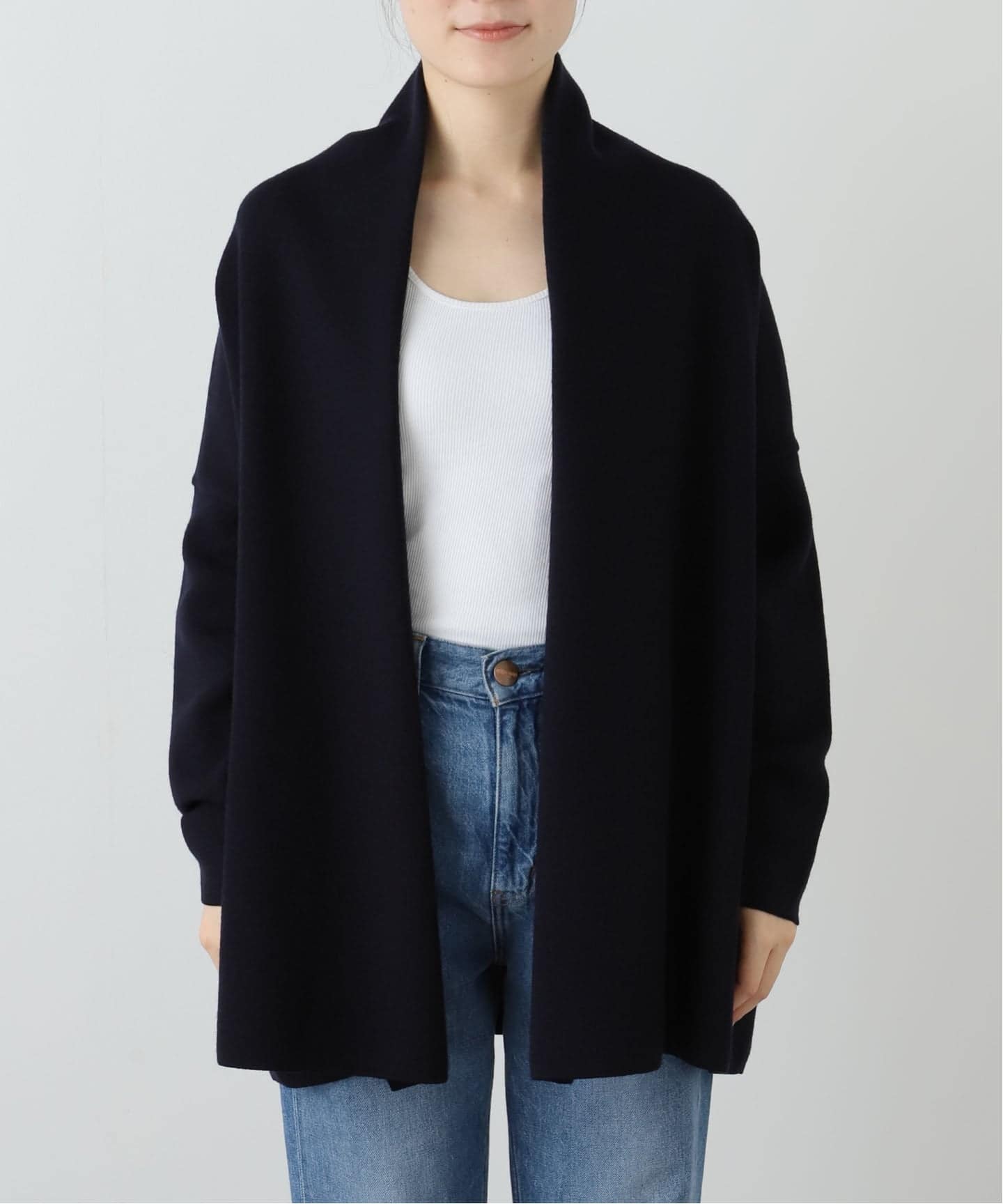 スムース ニットガウン ショートコート（その他ブルゾン