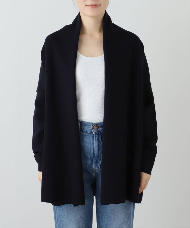 スムース ニットガウン ショートコート（その他ブルゾン／アウター  