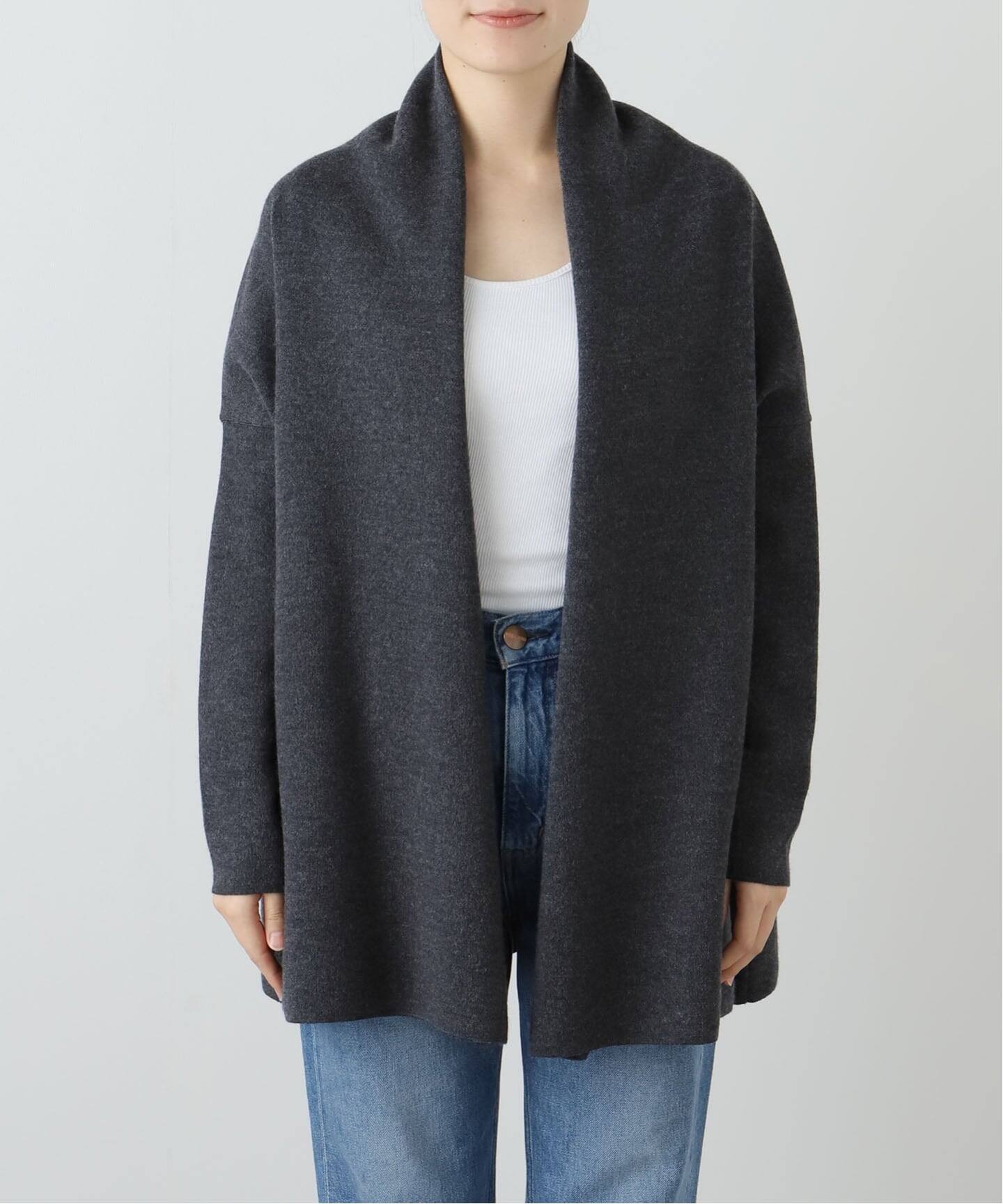 ドゥーズィエムクラス★スムースニットショートガウン【新品未使用】 Deuxieme Classe（ドゥーズィエムクラス） コート アウター スムース