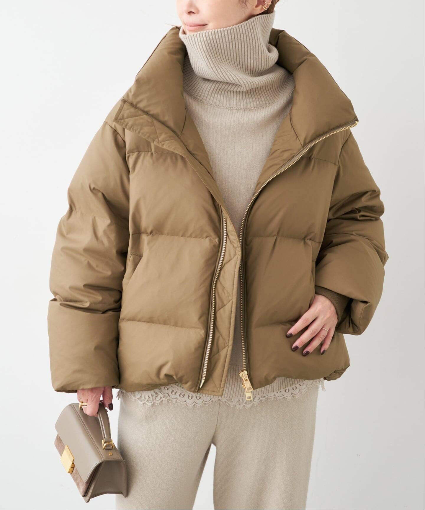 【人気完売品】【美品】ドゥーズィエムクラス スタイリッシュ ダウンコート miffew ミフュー スタンドカラーボリュームダウンコート レディース