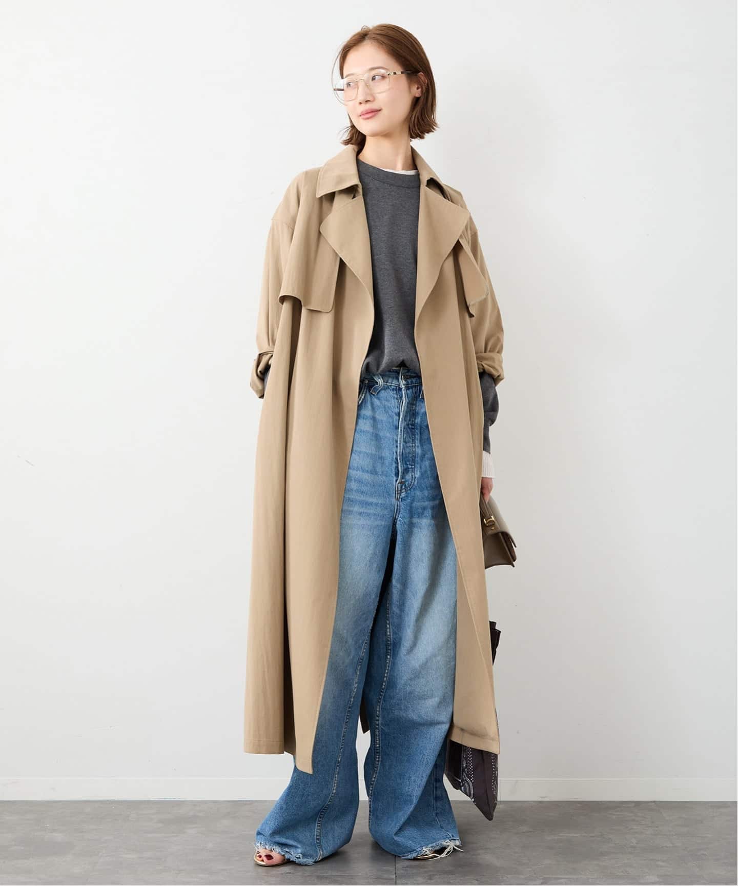 定価6.7万　22SS　ドゥーズィエムクラス　リネントレンチコート 定価6.7万 22SS ドゥーズィエムクラス リネントレンチコート