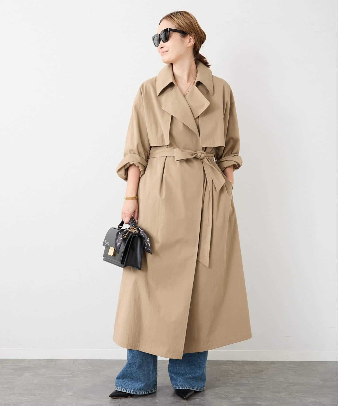 MUSE de Deuxieme Classe トレンチコート S ベージュ WOOLSILK GABA トレンチコート（トレンチコート）｜MUSE de