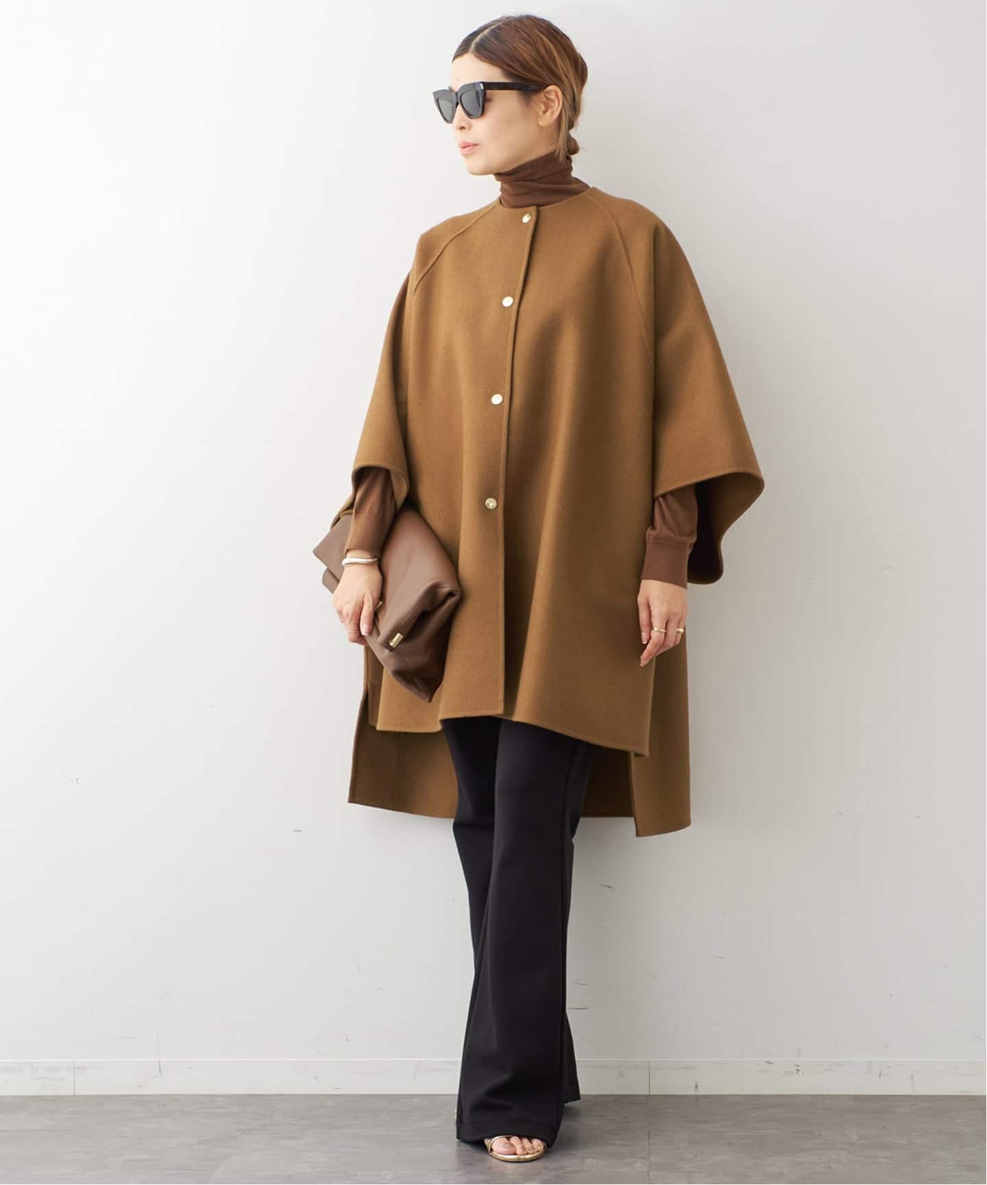 ドゥーズィエムクラス　ベージュポンチョ MACKINTOSH/マッキントッシュ】CAPE COAT（ポンチョ・マント