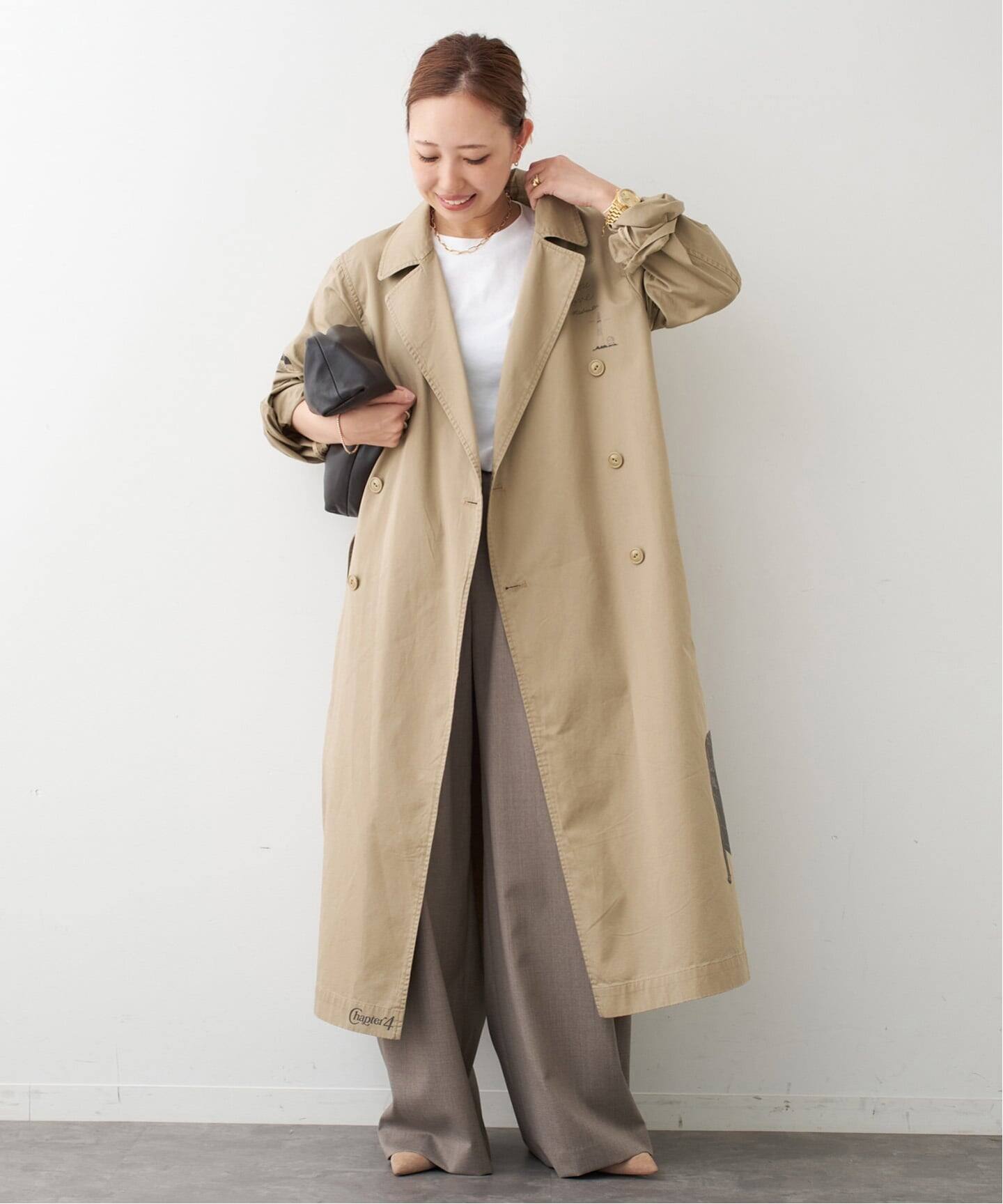 MUSE マディソンブルー　ベージュ ロングコート サイズ38(XS) MUSE マディソンブルー ベージュ ロングコート サイズ38(XS