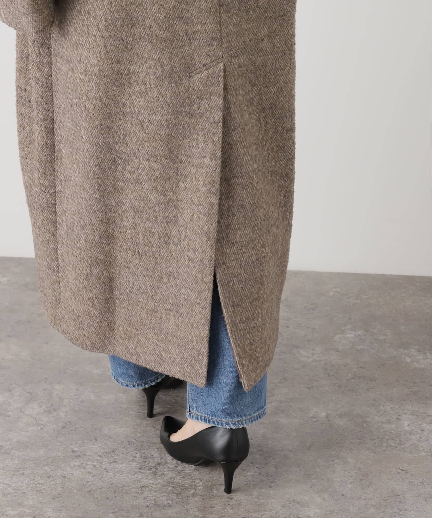 LIBERADD/リベラド】WOOL OVER COAT（ノーカラーコート）｜Deuxieme