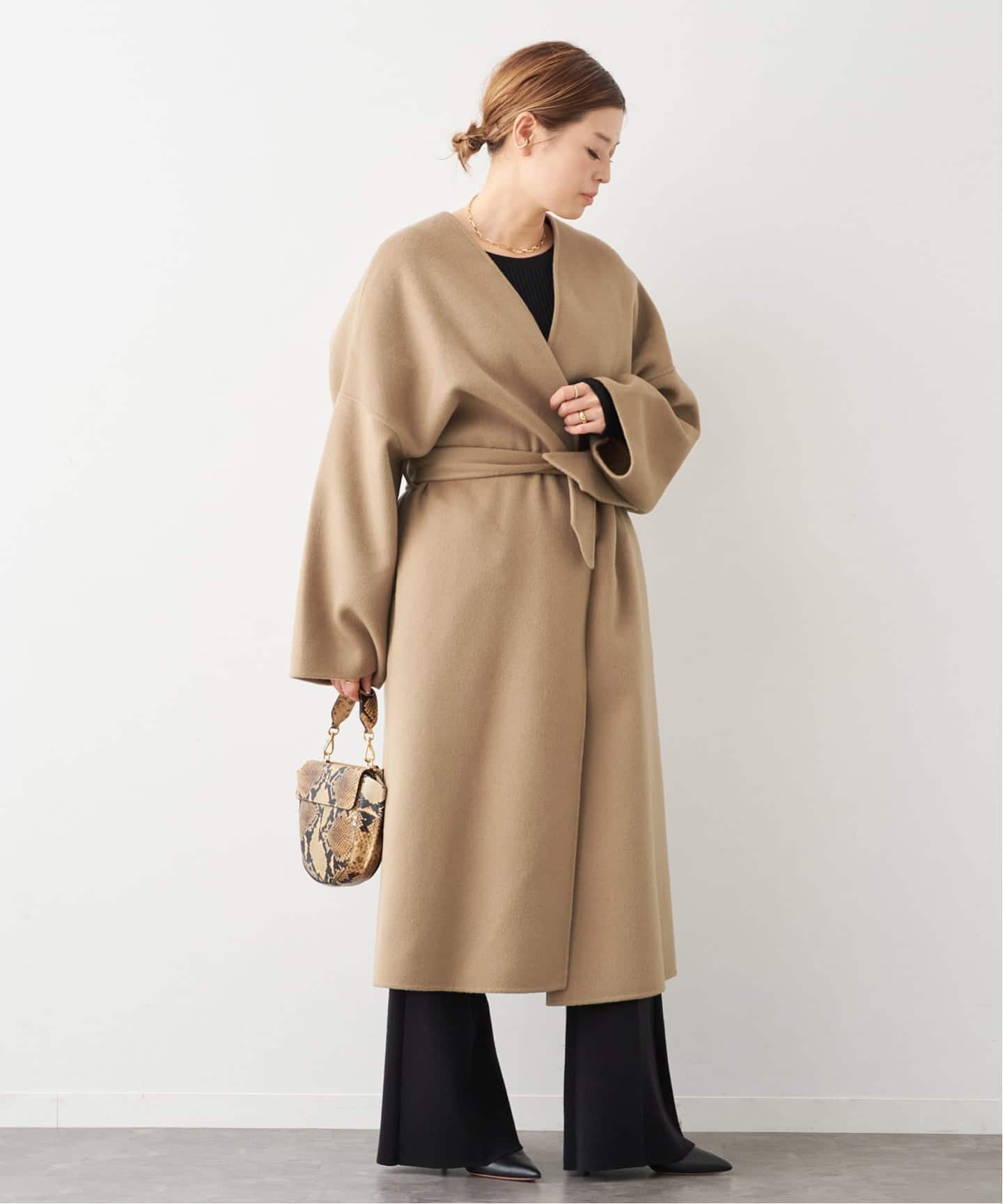 LA COLLECTION/ラ コレクション】TUBA COAT（ノーカラーコート