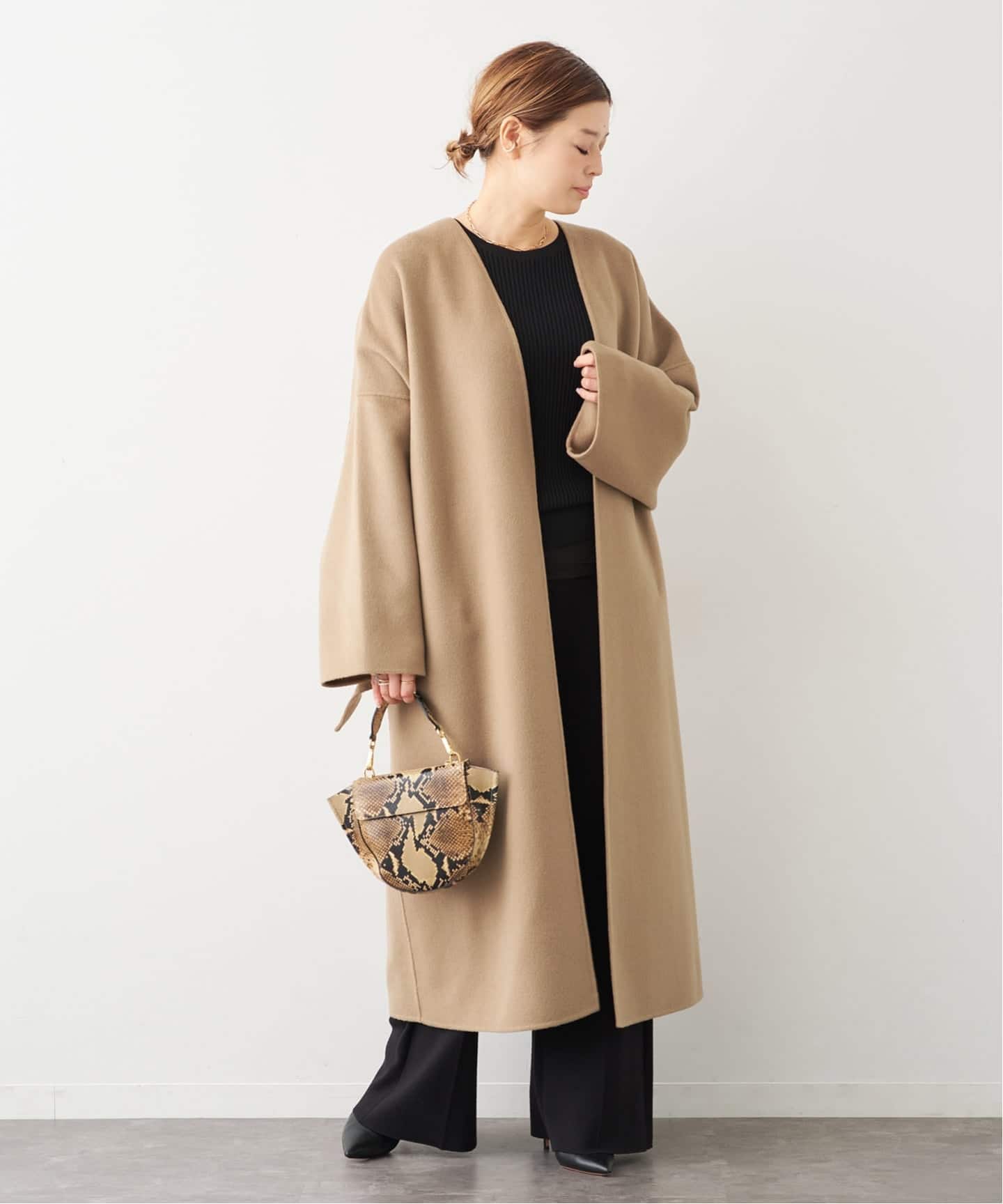 LA COLLECTION/ラ コレクション】TUBA COAT（ノーカラーコート