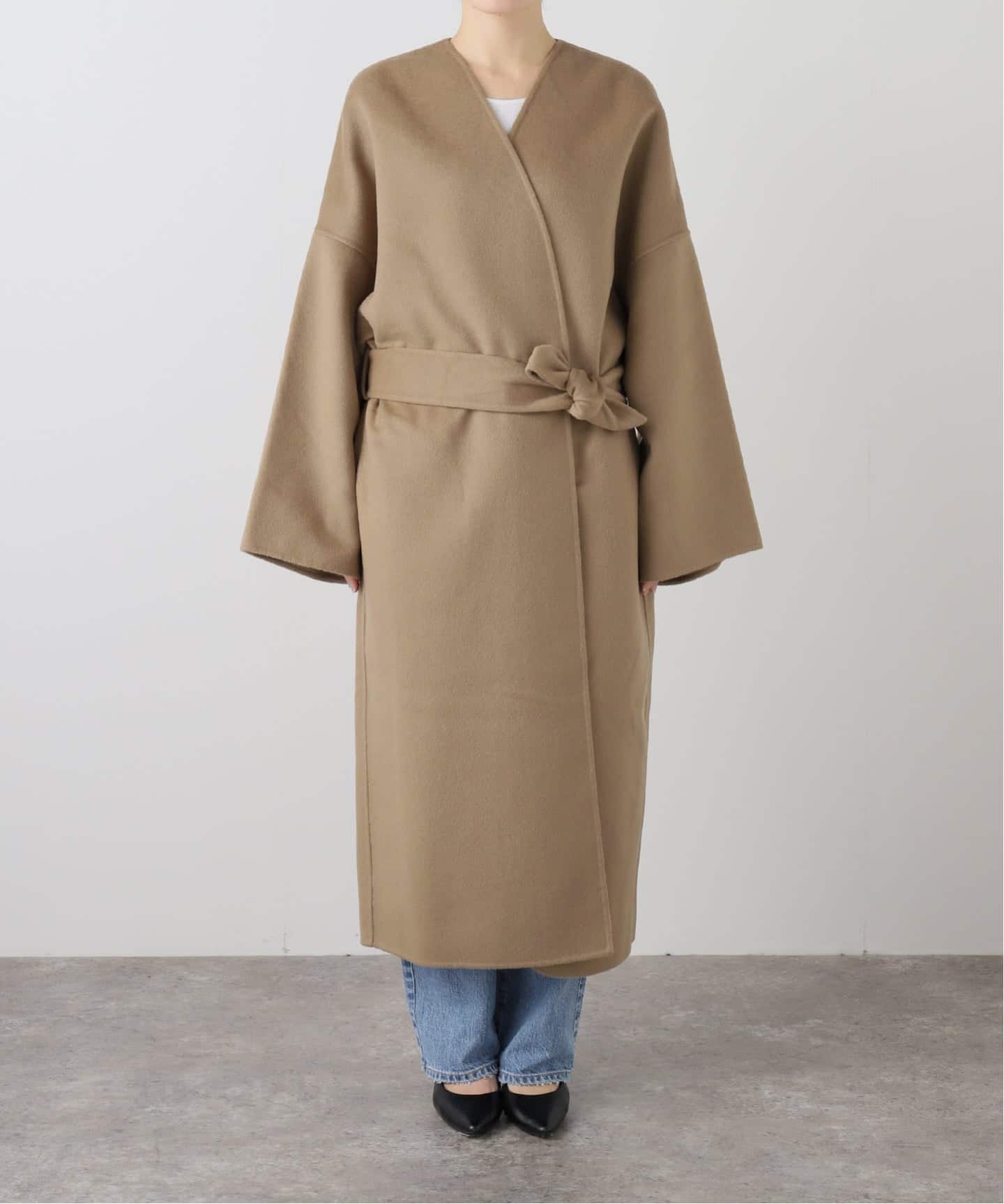 ドゥーズィエムクラスノーカラーコート茶 DEUXIEME CLASSE - レア✨新品✨ギャバノーカラーコート✨の通販 by