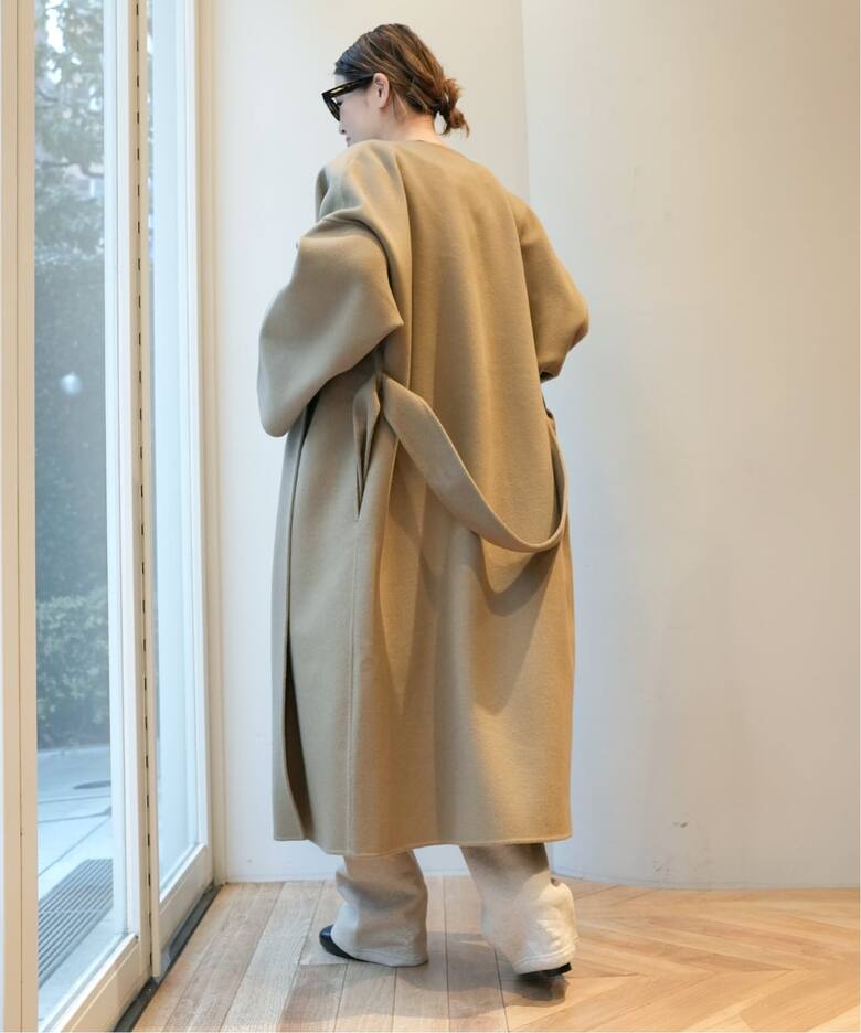 LA COLLECTION/ラ コレクション】TUBA COAT（ノーカラーコート 