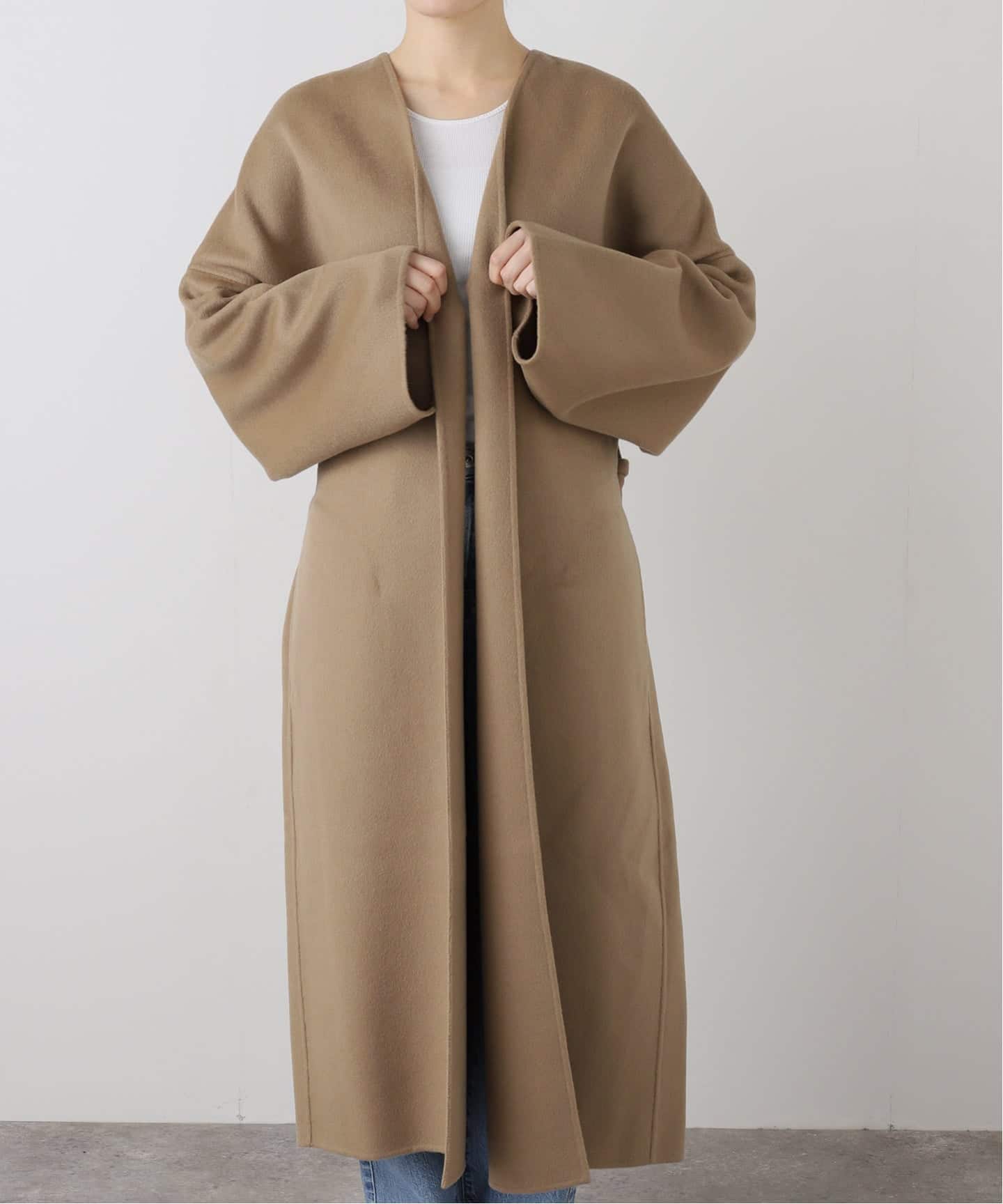 LA COLLECTION/ラ コレクション】TUBA COAT（ノーカラーコート