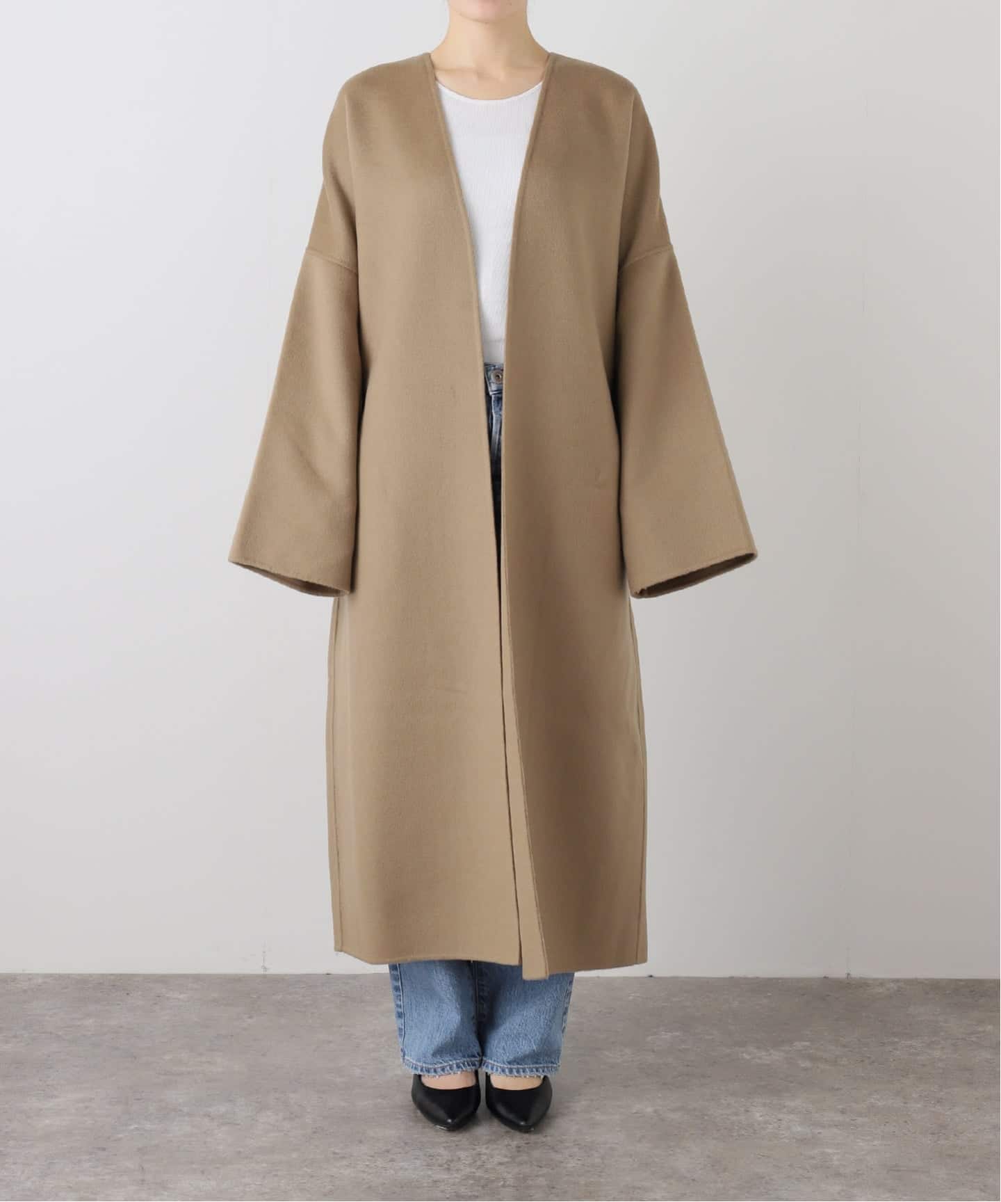 LA COLLECTION/ラ コレクション】TUBA COAT（ノーカラーコート