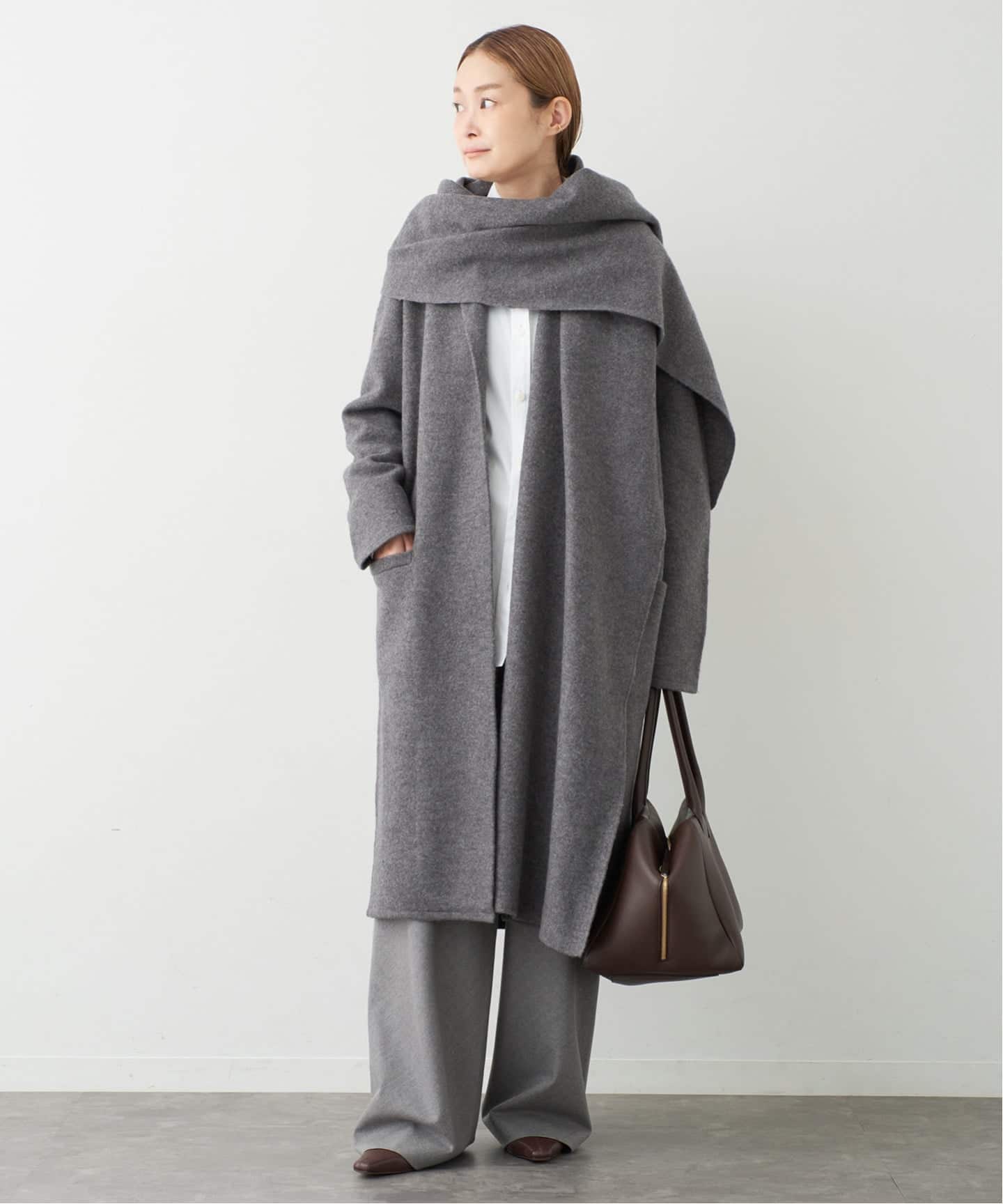 MARIA MCMANUS/マリアマクマナス】Cloak Sweater Coat（ノーカラー