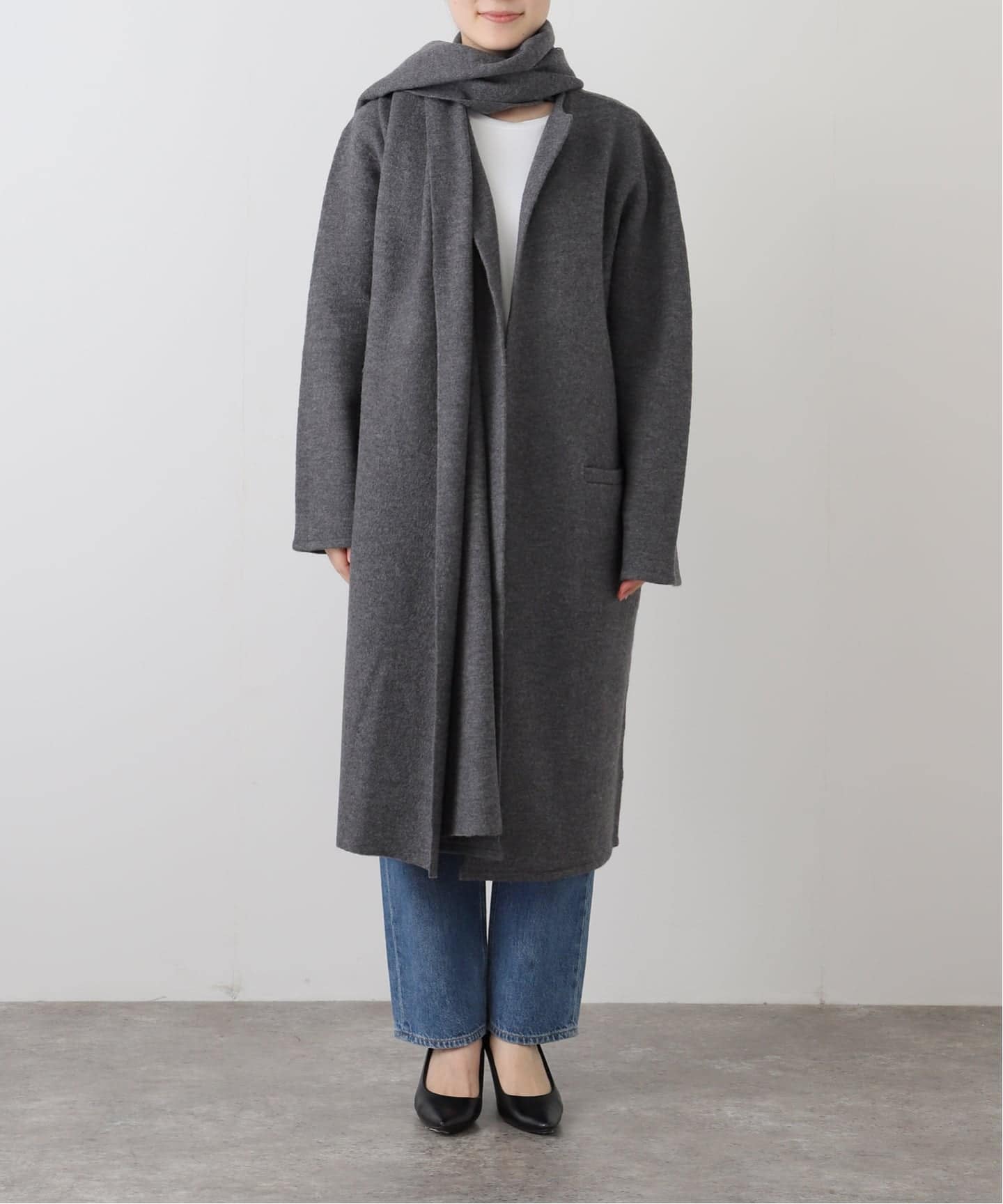 MARIA MCMANUS/マリアマクマナス】Cloak Sweater Coat（ノーカラー