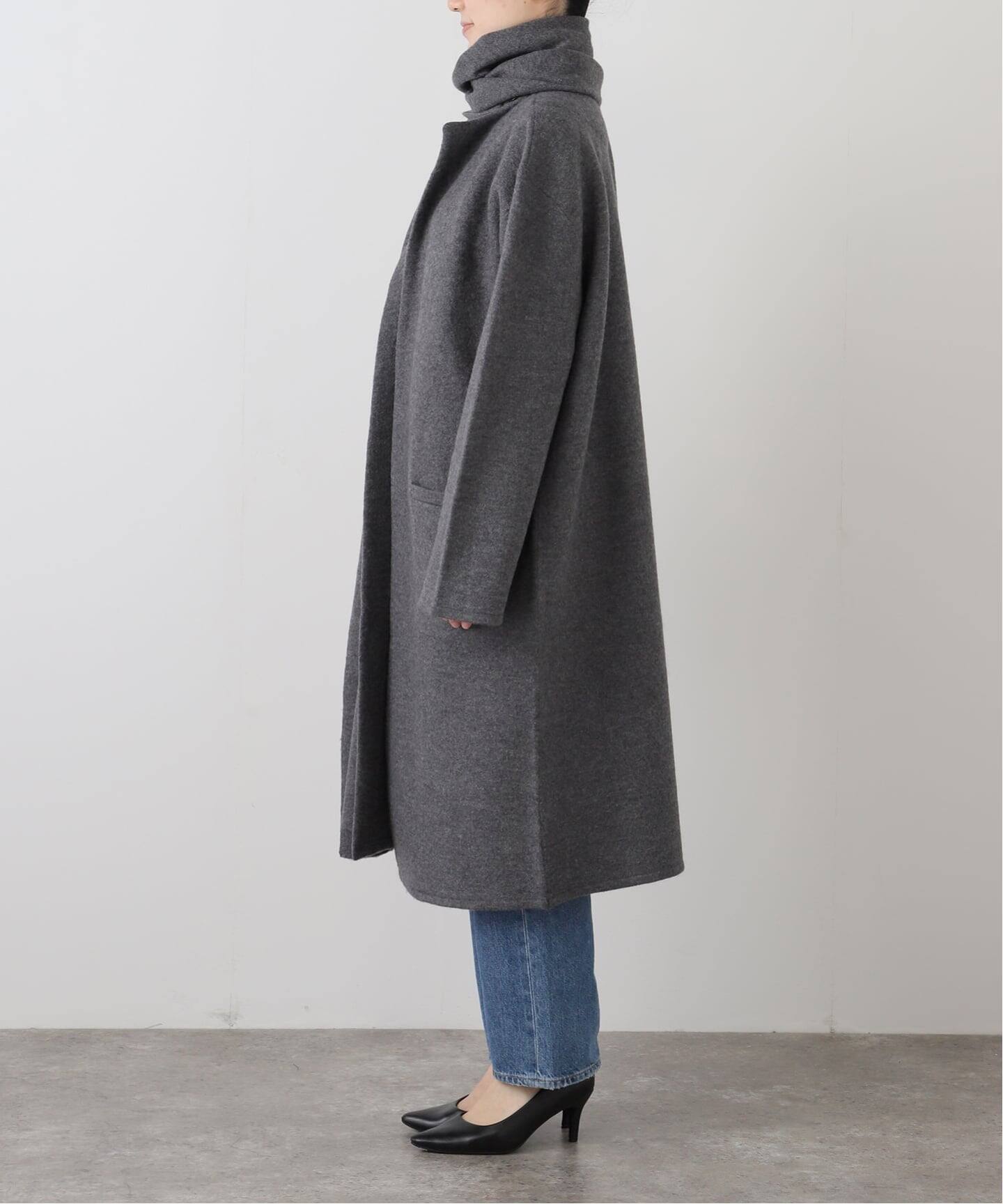 【美品】Maria McManus マリアマクマナス カシミヤ コットン ニット MARIA MCMANUS/マリアマクマナス】Cloak Sweater Coat（ノーカラー