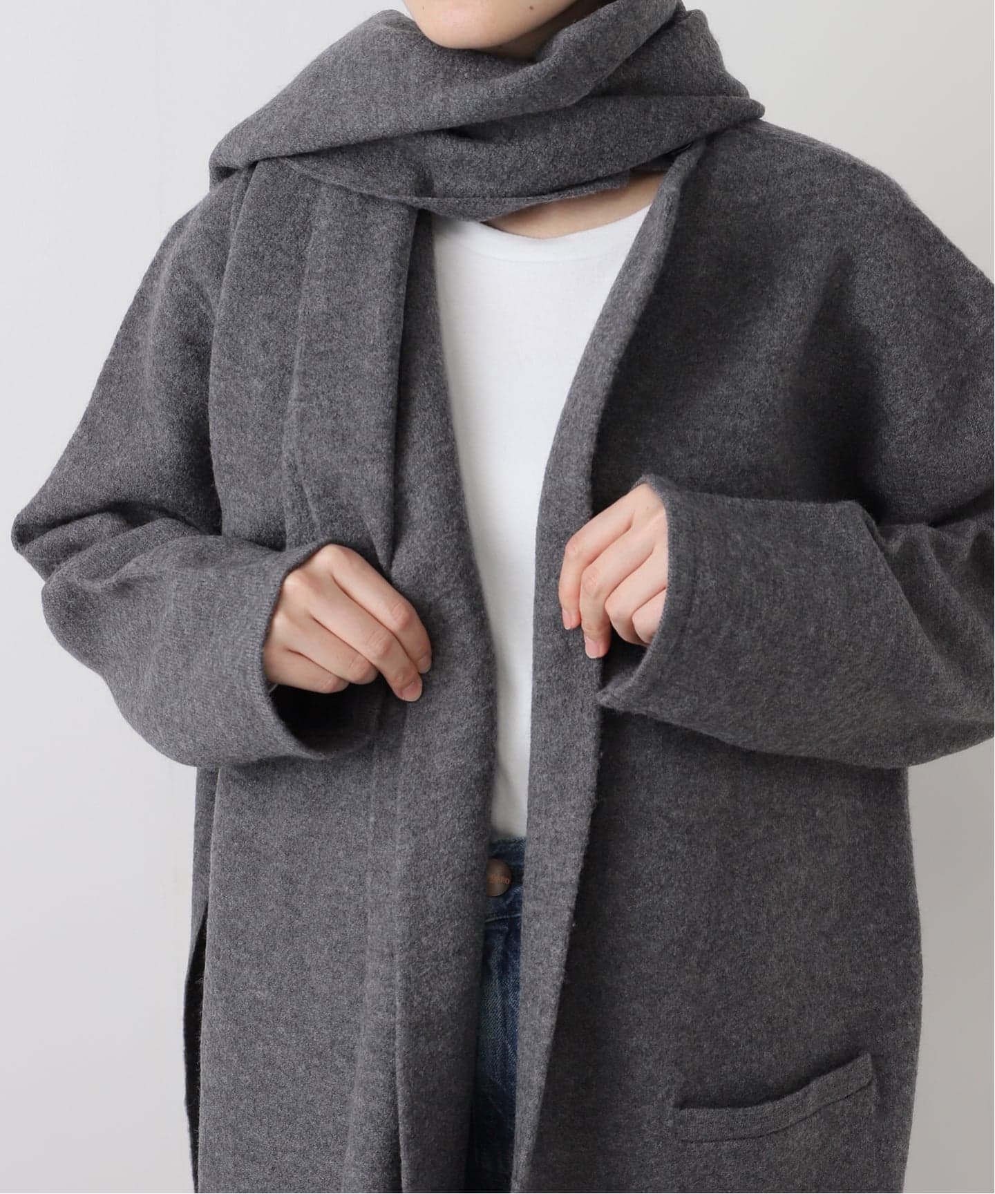 MARIA MCMANUS/マリアマクマナス】Cloak Sweater Coat（ノーカラー