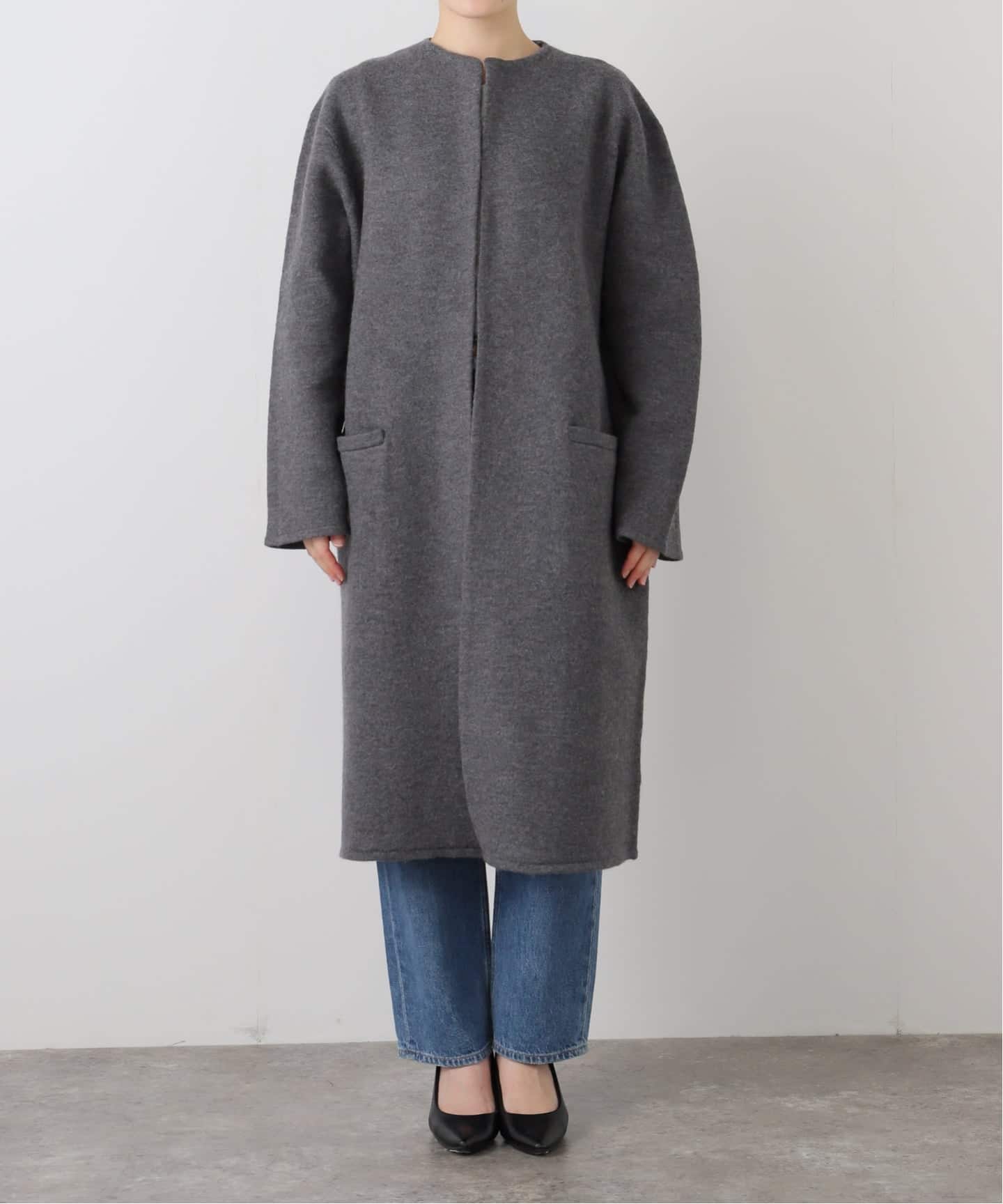 MARIA MCMANUS/マリアマクマナス】Cloak Sweater Coat（ノーカラー