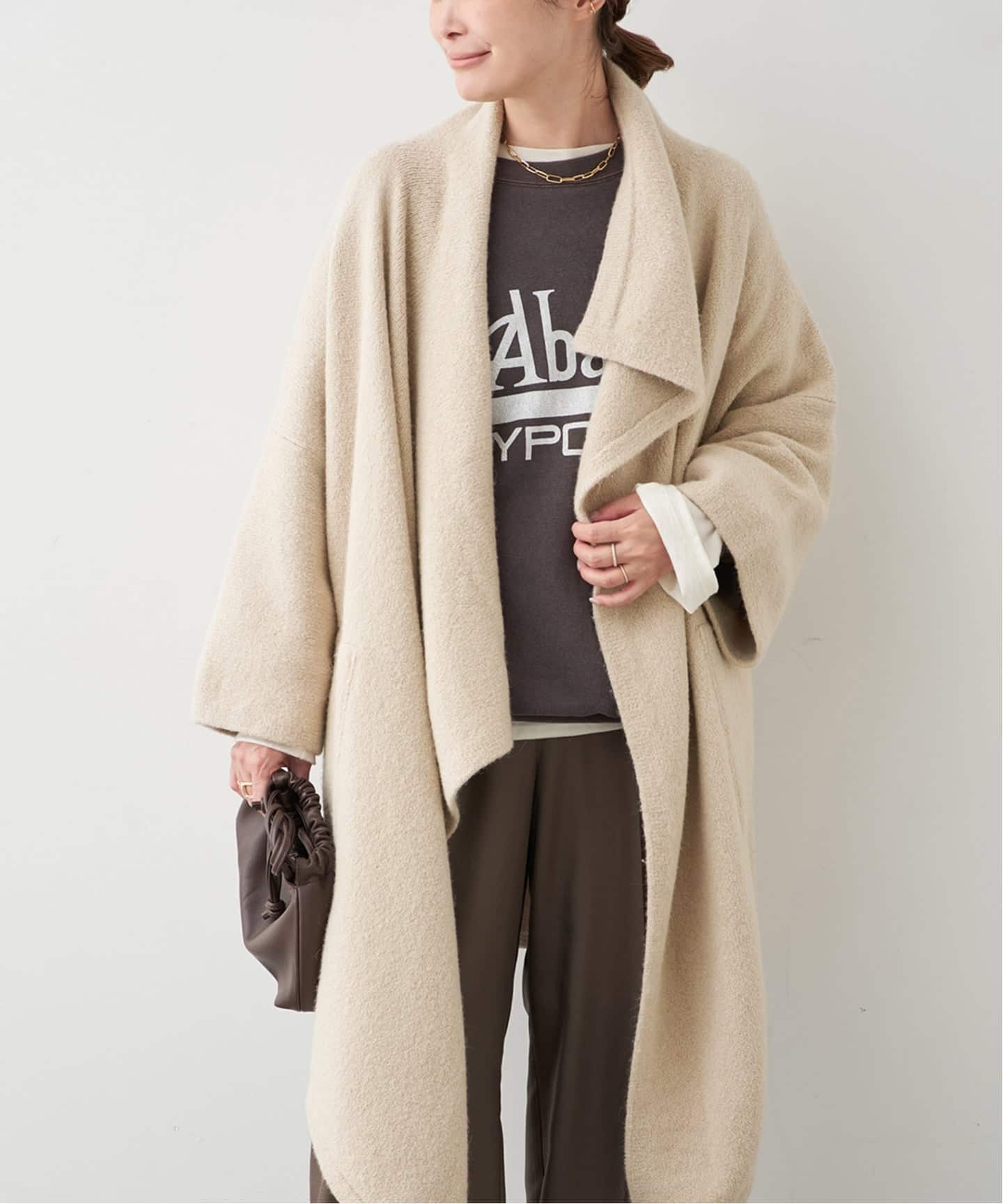 LAUREN MANOOGIAN/ローレン マヌージアン】DRAPE MANTLE（カーディガン