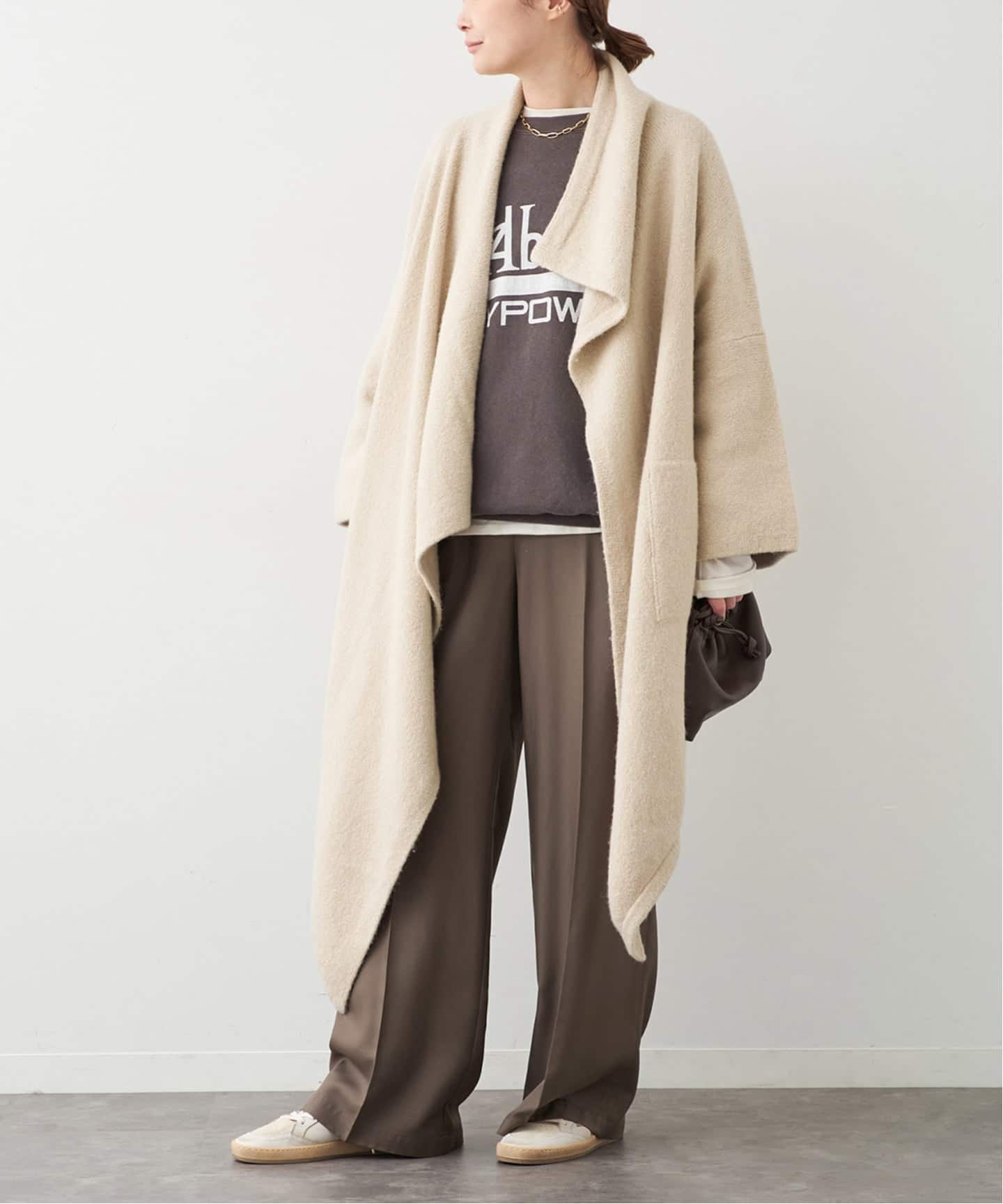 LAUREN MANOOGIAN】ニットマントカーディガン LAUREN MANOOGIAN