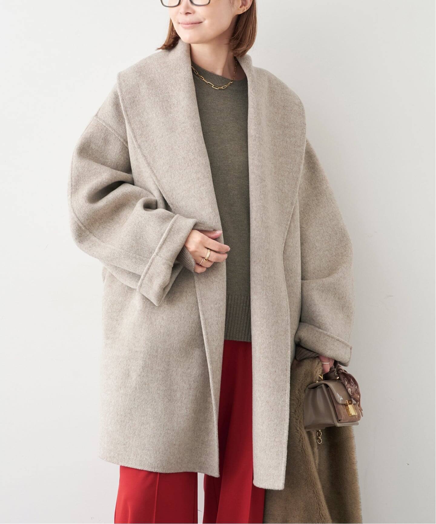 ALMA ROSA/アルマ ローザ】SHAWL COLLAR COAT（その他ブルゾン