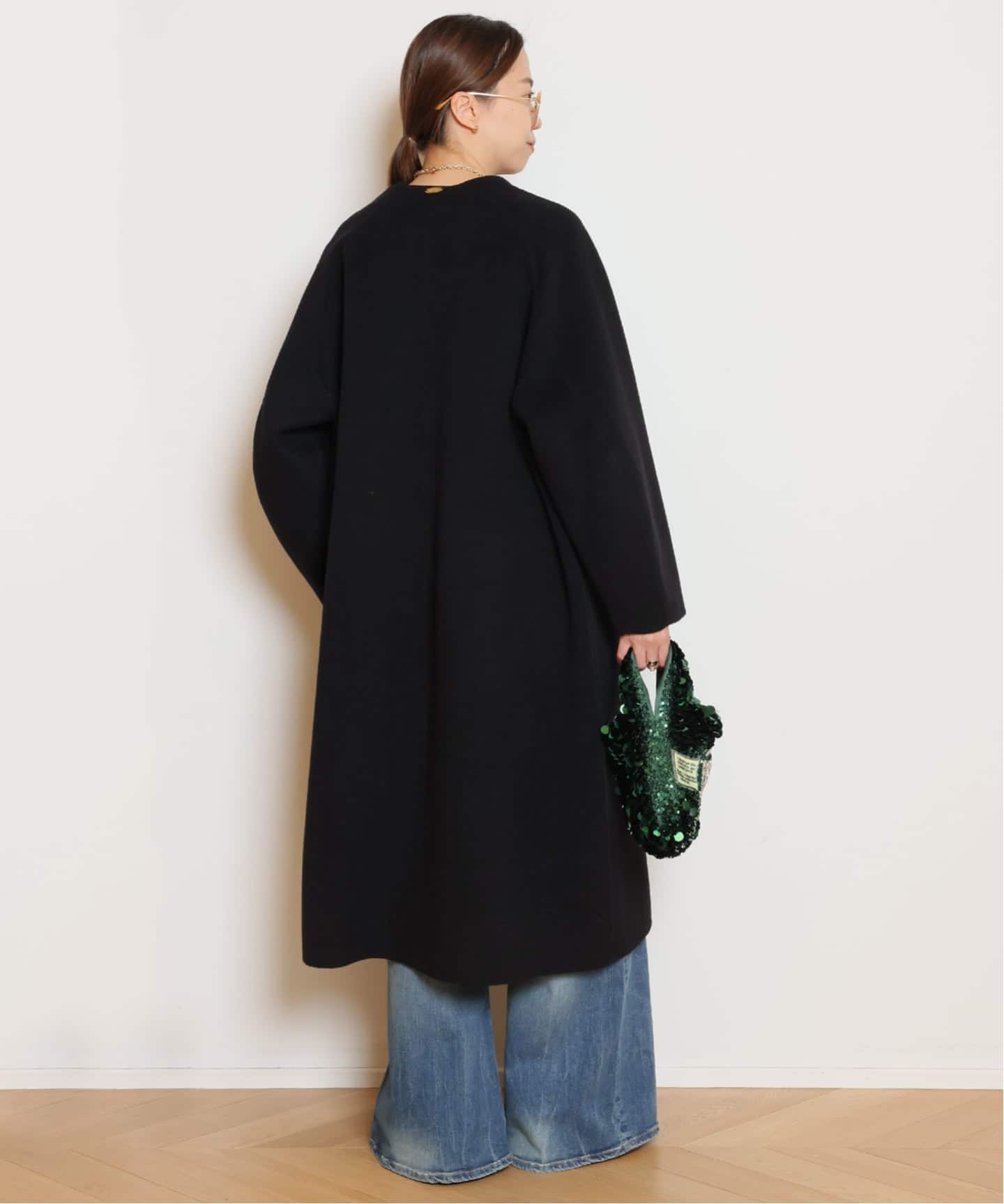 ウールアンゴラ ノーカラーコート（ノーカラーコート）｜MUSE de