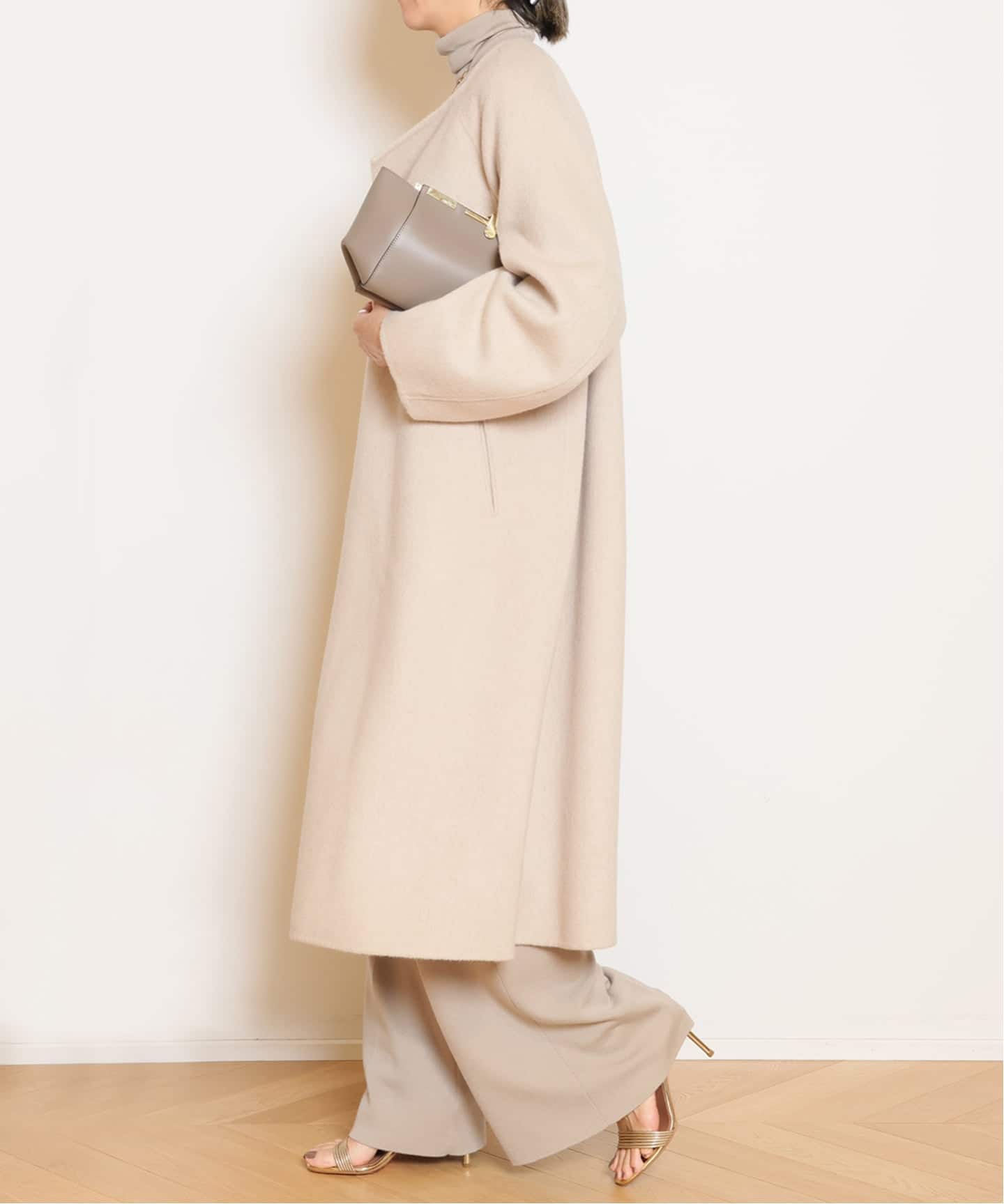 ウールアンゴラ ノーカラーコート（ノーカラーコート）｜MUSE de