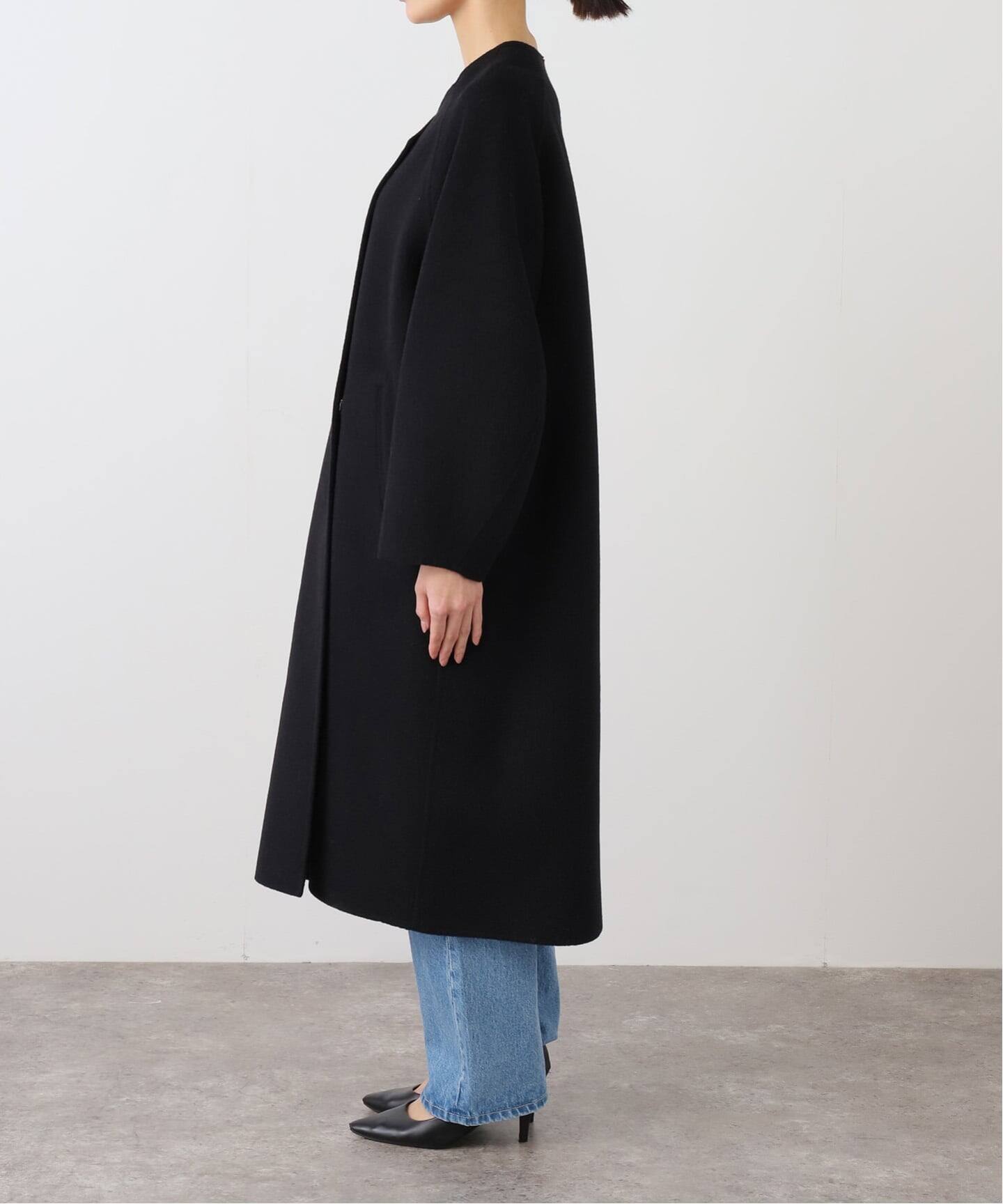 ウールアンゴラ ノーカラーコート（ノーカラーコート）｜MUSE de