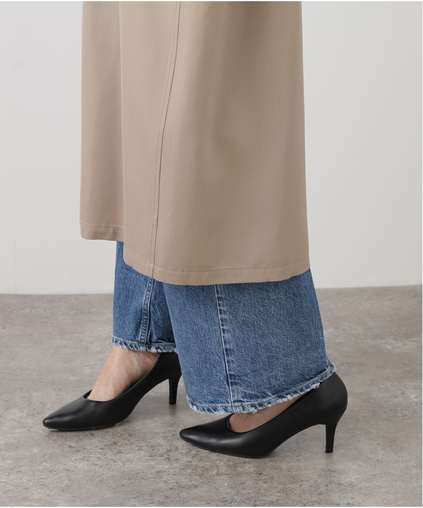 muse de deuxieme classe ギャバノーカラーコート　トレンチ muse de deuxieme classe ギャバノーカラーコート